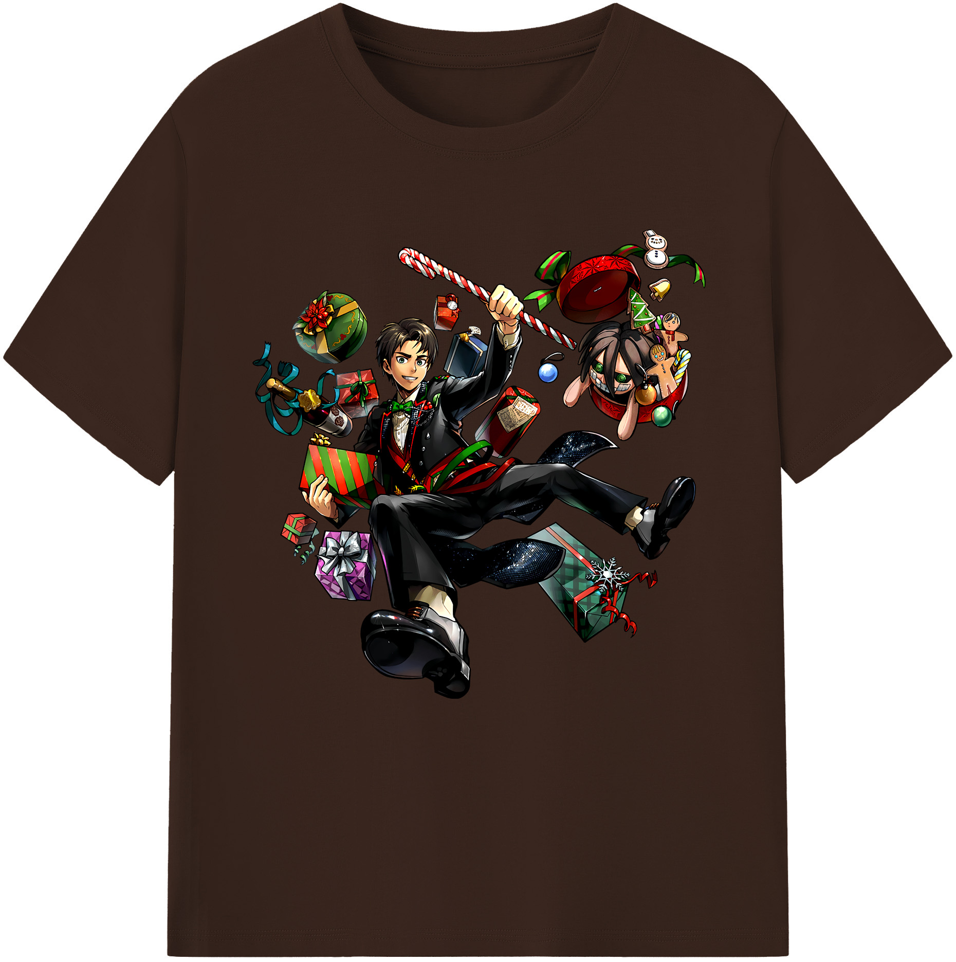 （画像用） 進撃の巨人 エレン･イェーガー Attack on Titan Eren Jäger 綿100％半袖Tシャツ（フロントプリント）