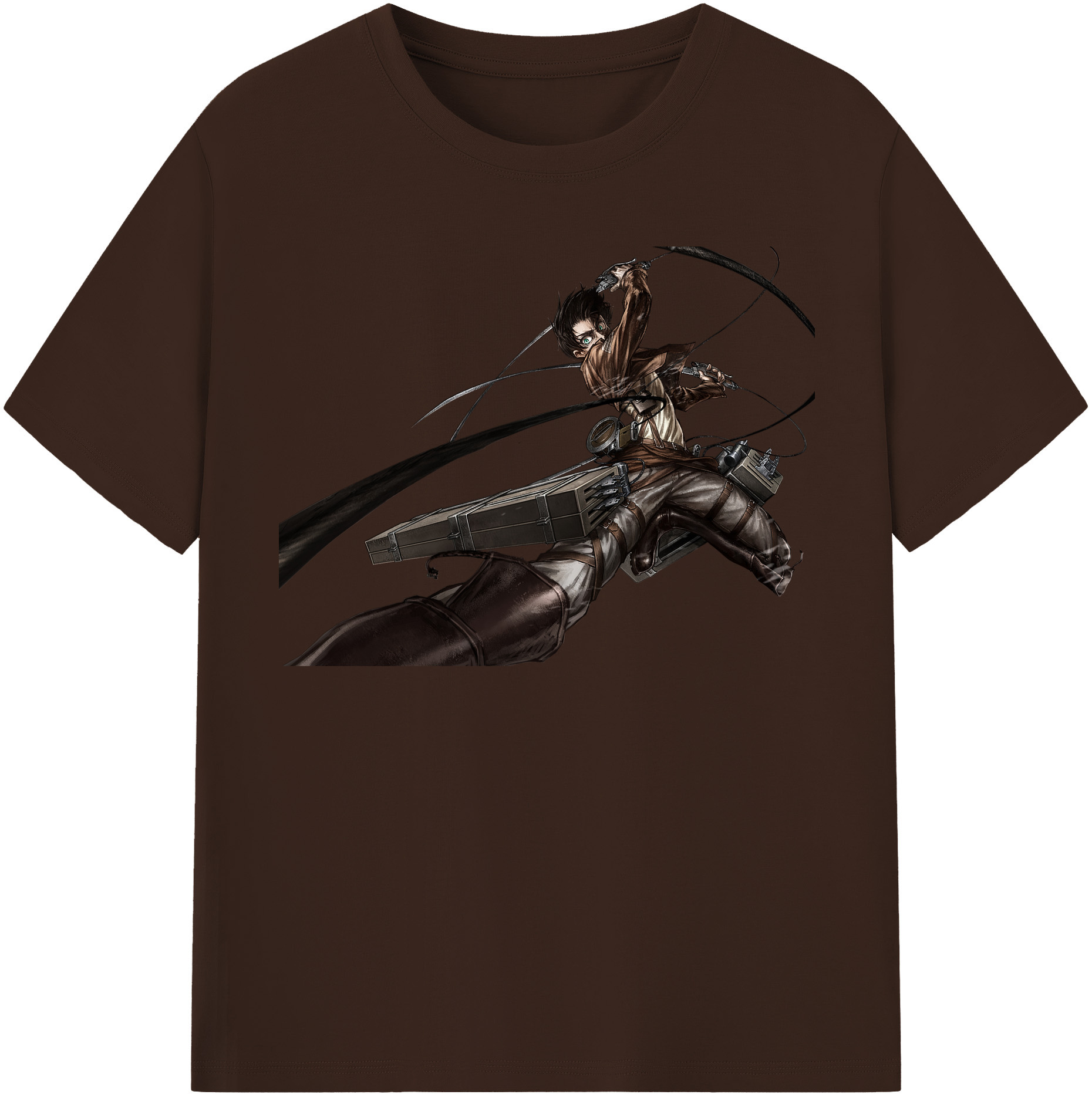 （画像用） 進撃の巨人 エレン･イェーガー Attack on Titan Eren Jäger 綿100％半袖Tシャツ（フロントプリント）