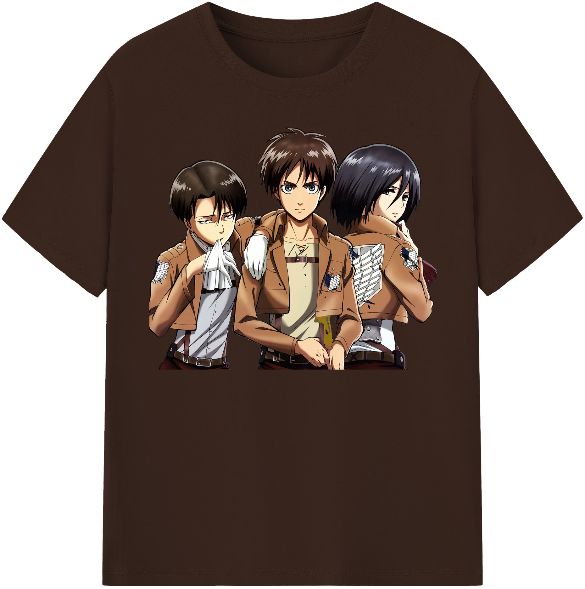 （画像用） 進撃の巨人 エレン･イェーガー Attack on Titan Eren Jäger 綿100％半袖Tシャツ（フロントプリント）