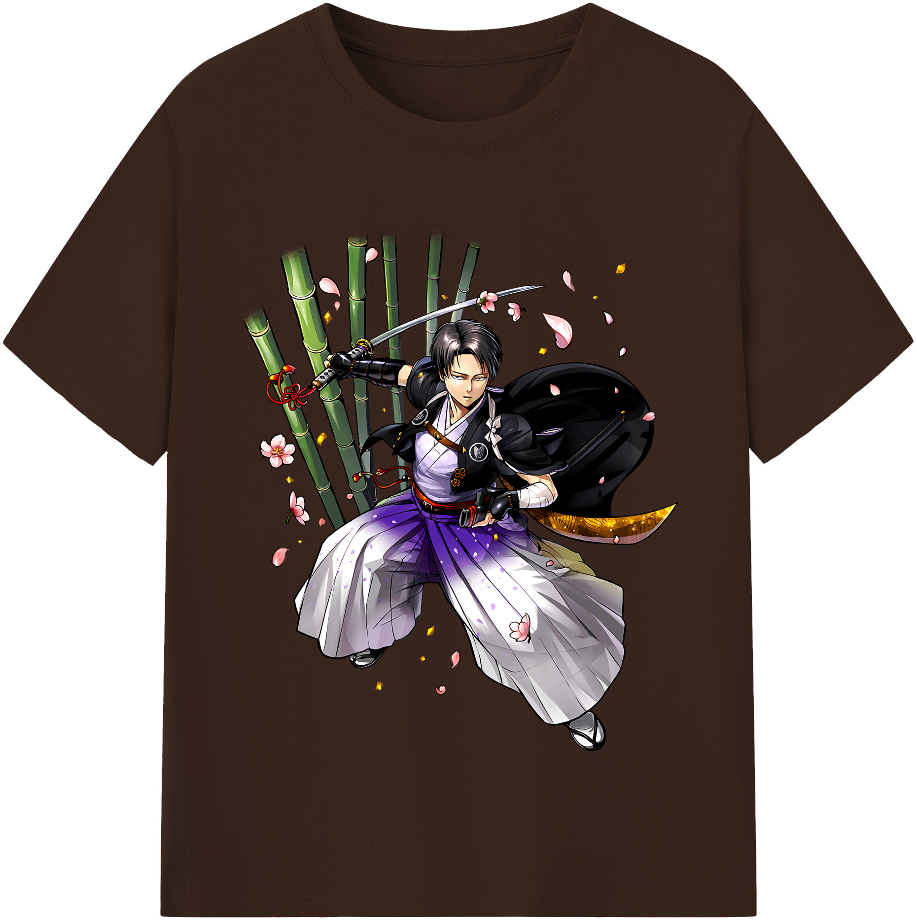 （画像用） 進撃の巨人 リヴァイ·アッカーマン Attack on Titan Levi Ackerman 綿100％半袖Tシャツ（フロントプリント）