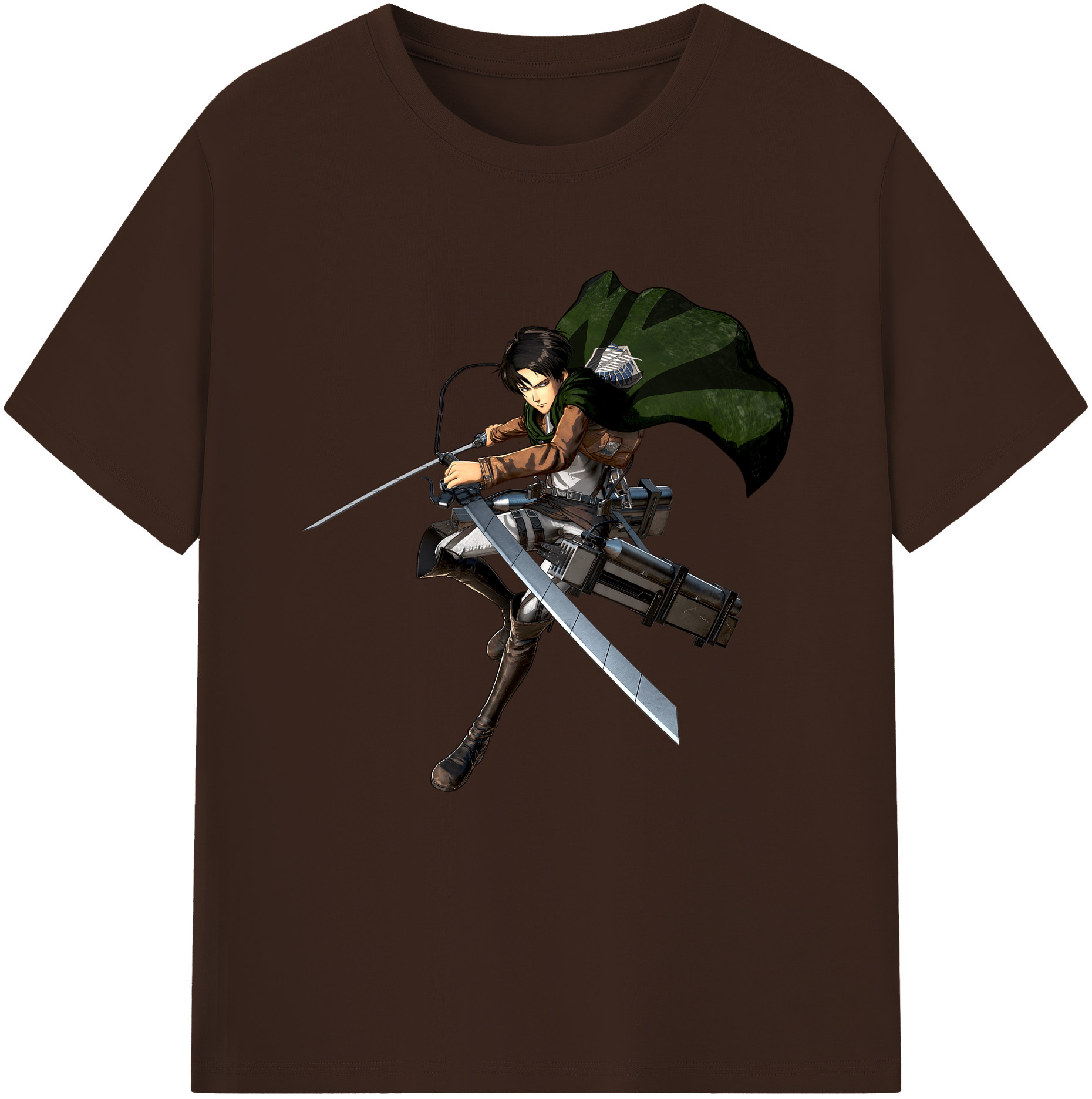（画像用） 進撃の巨人 リヴァイ·アッカーマン Attack on Titan Levi Ackerman 綿100％半袖Tシャツ（フロントプリント）