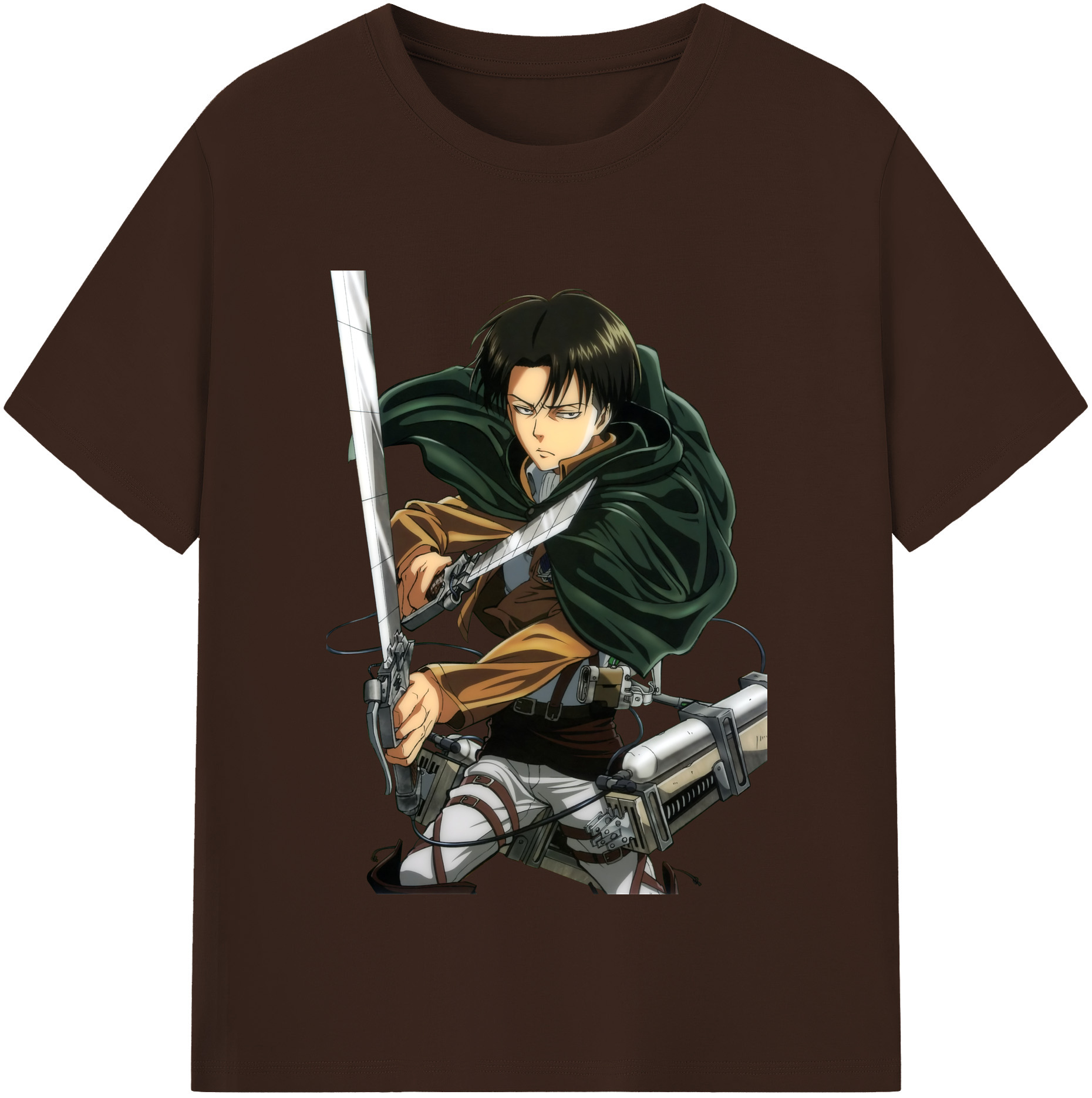 （画像用） 進撃の巨人 リヴァイ·アッカーマン Attack on Titan Levi Ackerman 綿100％半袖Tシャツ（フロントプリント）