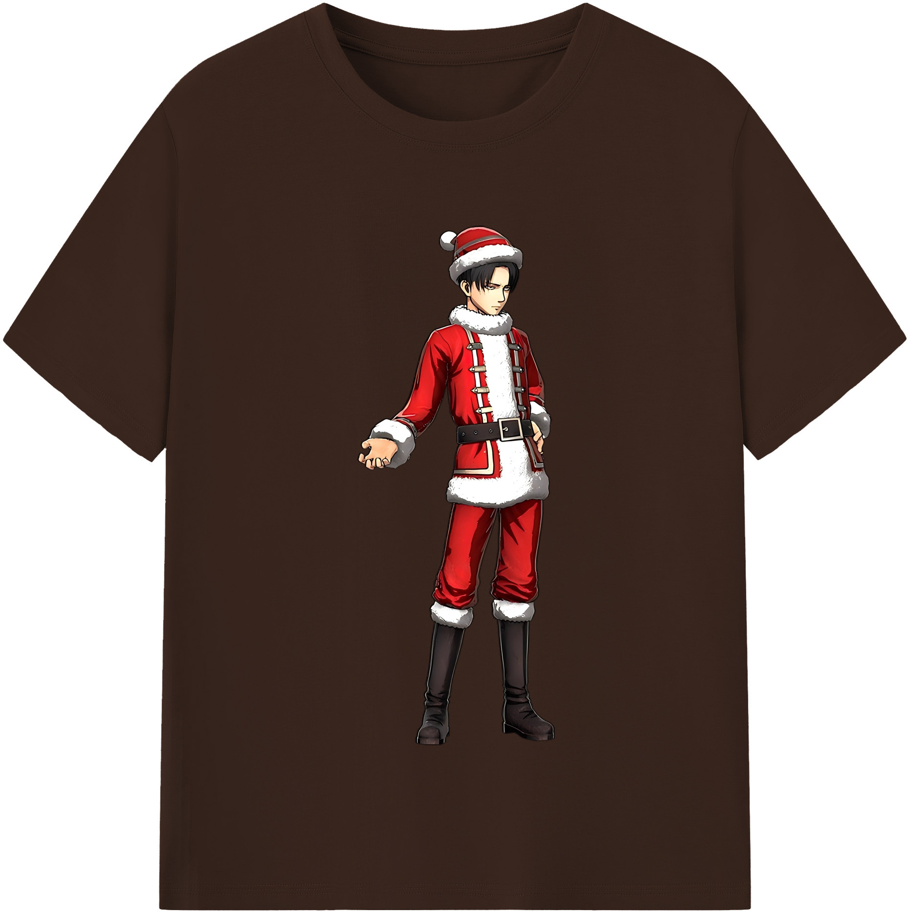 （画像用） 進撃の巨人 リヴァイ·アッカーマン Attack on Titan Levi Ackerman 綿100％半袖Tシャツ（フロントプリント）