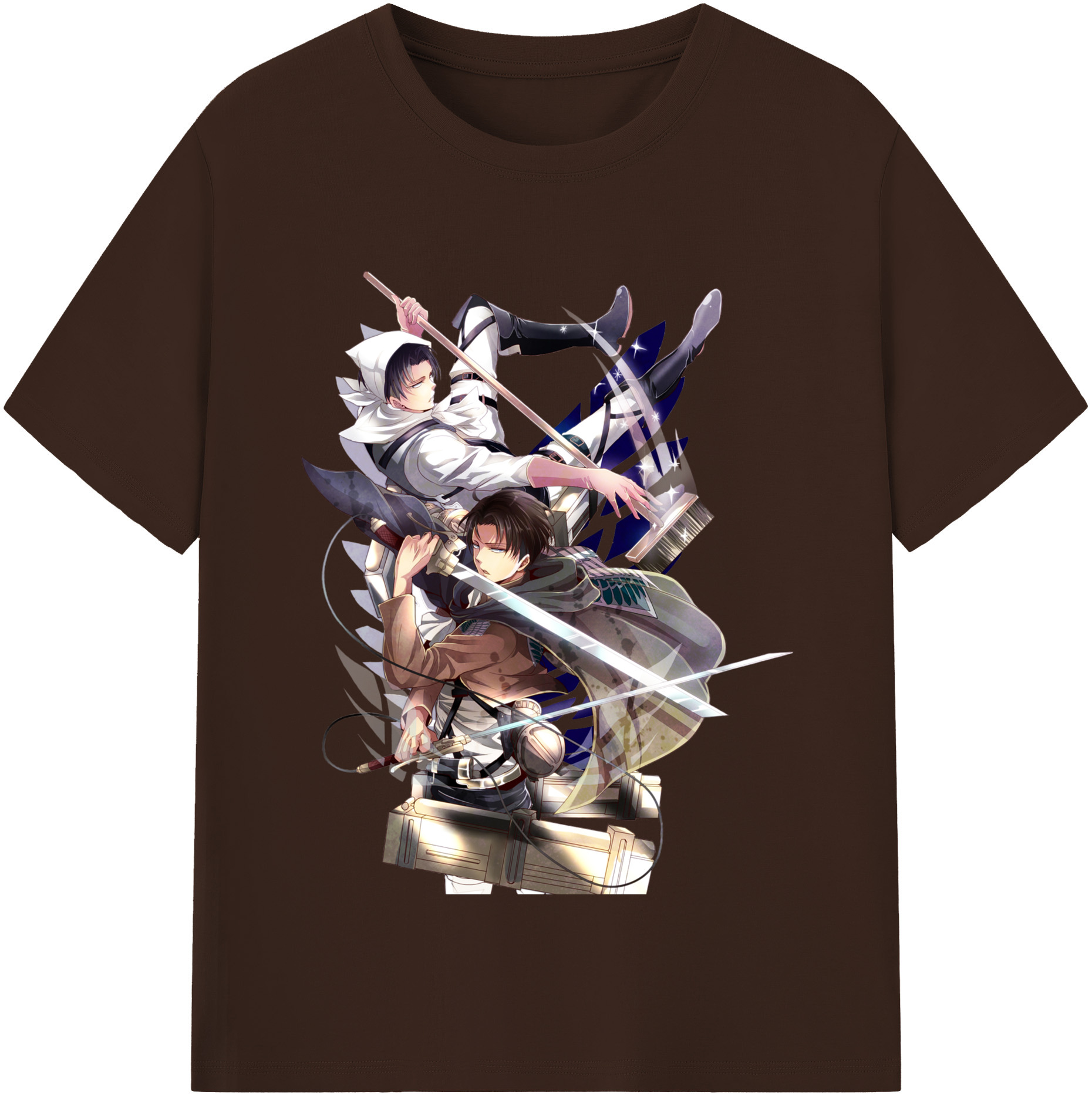 （画像用） 進撃の巨人 リヴァイ·アッカーマン Attack on Titan Levi Ackerman 綿100％半袖Tシャツ（フロントプリント）