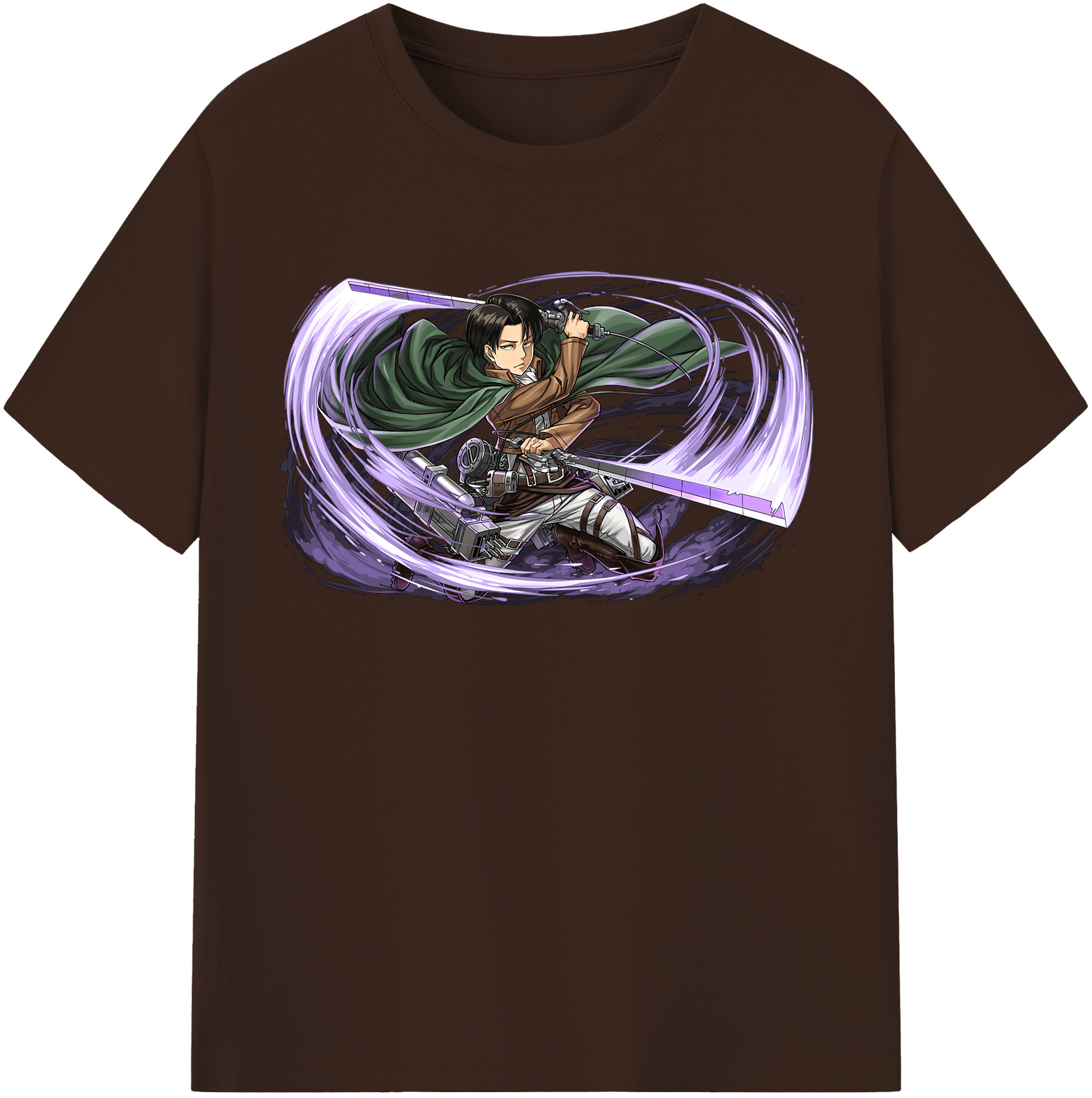 （画像用） 進撃の巨人 リヴァイ·アッカーマン Attack on Titan Levi Ackerman 綿100％半袖Tシャツ（フロントプリント）