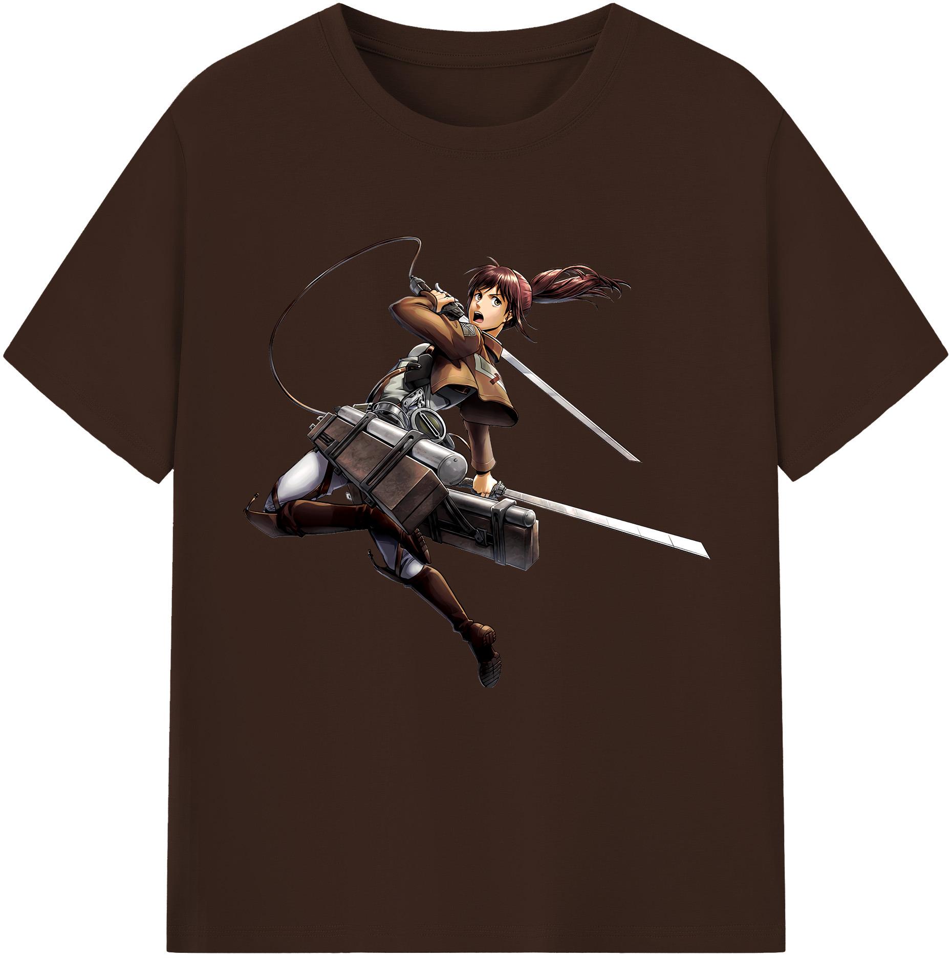 （画像用） 進撃の巨人 サシャ·ブラウス Attack on Titan Sasha Blaus 綿100％半袖Tシャツ（フロントプリント）