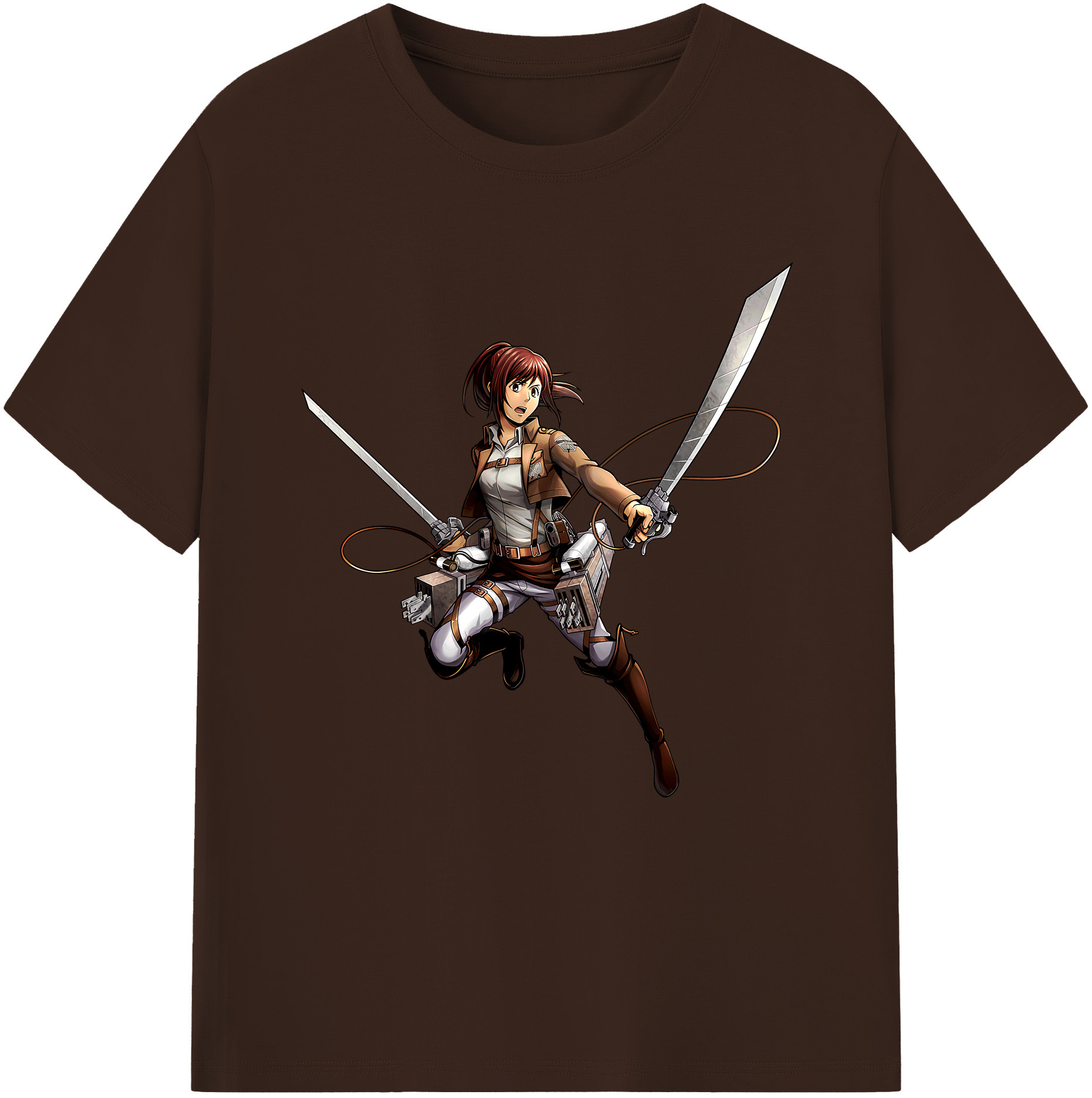 （画像用） 進撃の巨人 サシャ·ブラウス Attack on Titan Sasha Blaus 綿100％半袖Tシャツ（フロントプリント）