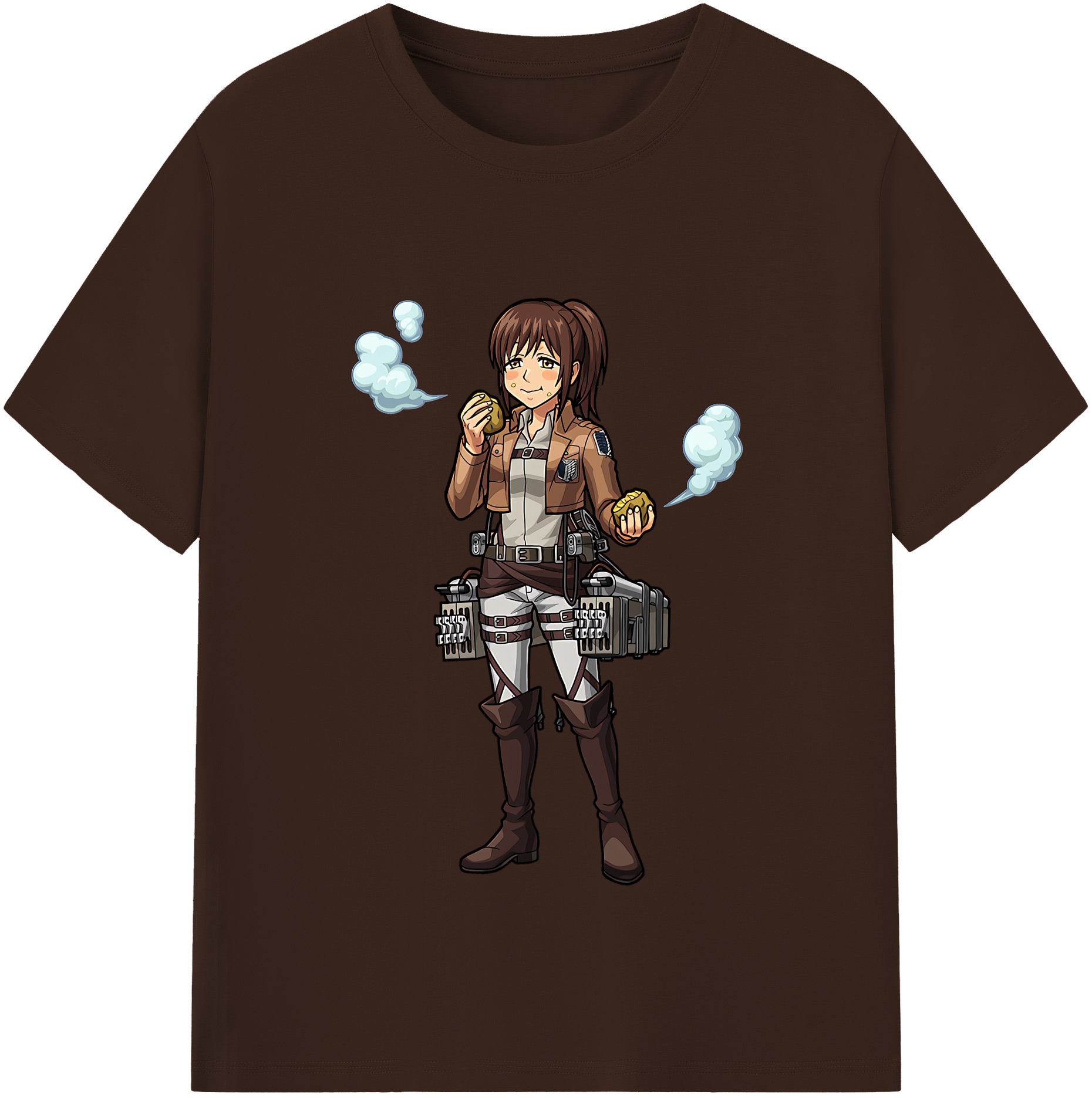 （画像用） 進撃の巨人 サシャ·ブラウス Attack on Titan Sasha Blaus 綿100％半袖Tシャツ（フロントプリント）