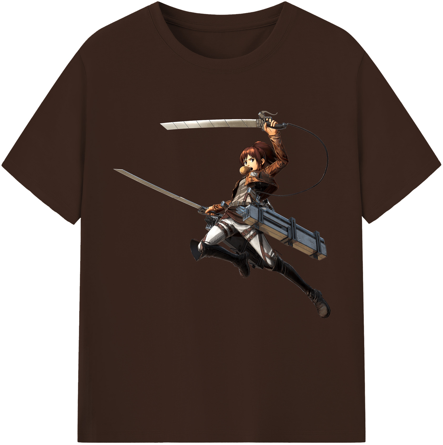 （画像用） 進撃の巨人 サシャ·ブラウス Attack on Titan Sasha Blaus 綿100％半袖Tシャツ（フロントプリント）