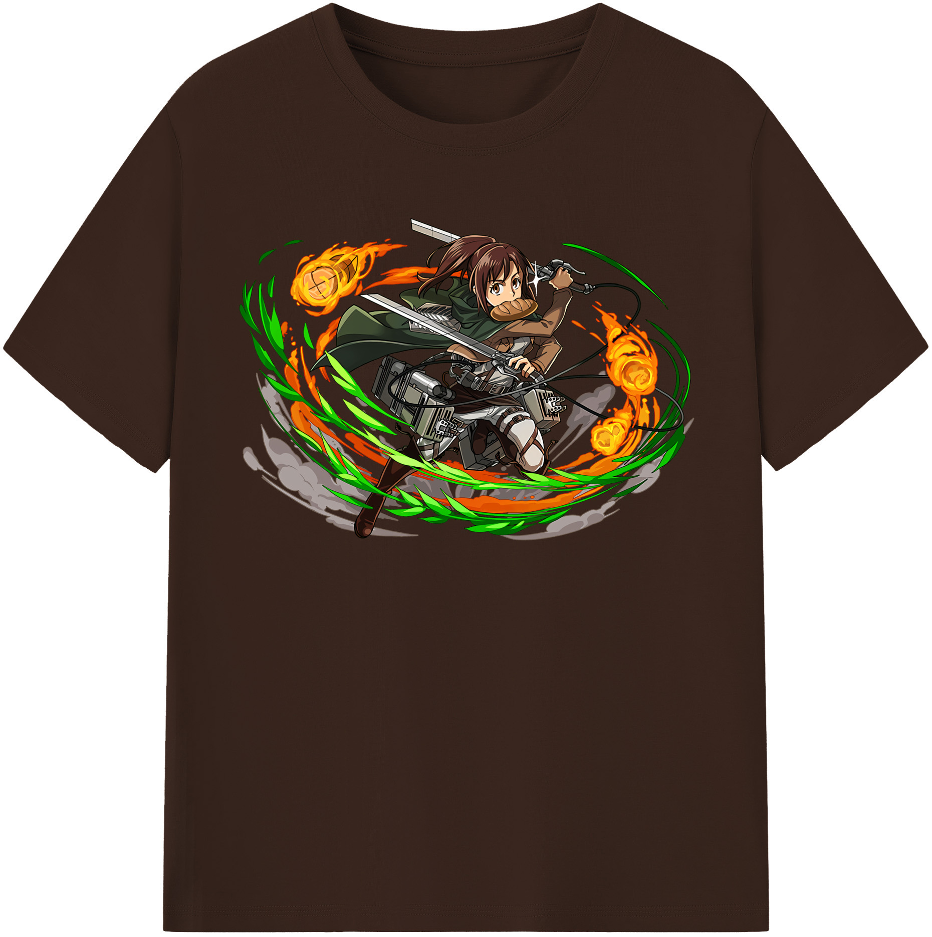 （画像用） 進撃の巨人 サシャ·ブラウス Attack on Titan Sasha Blaus 綿100％半袖Tシャツ（フロントプリント）