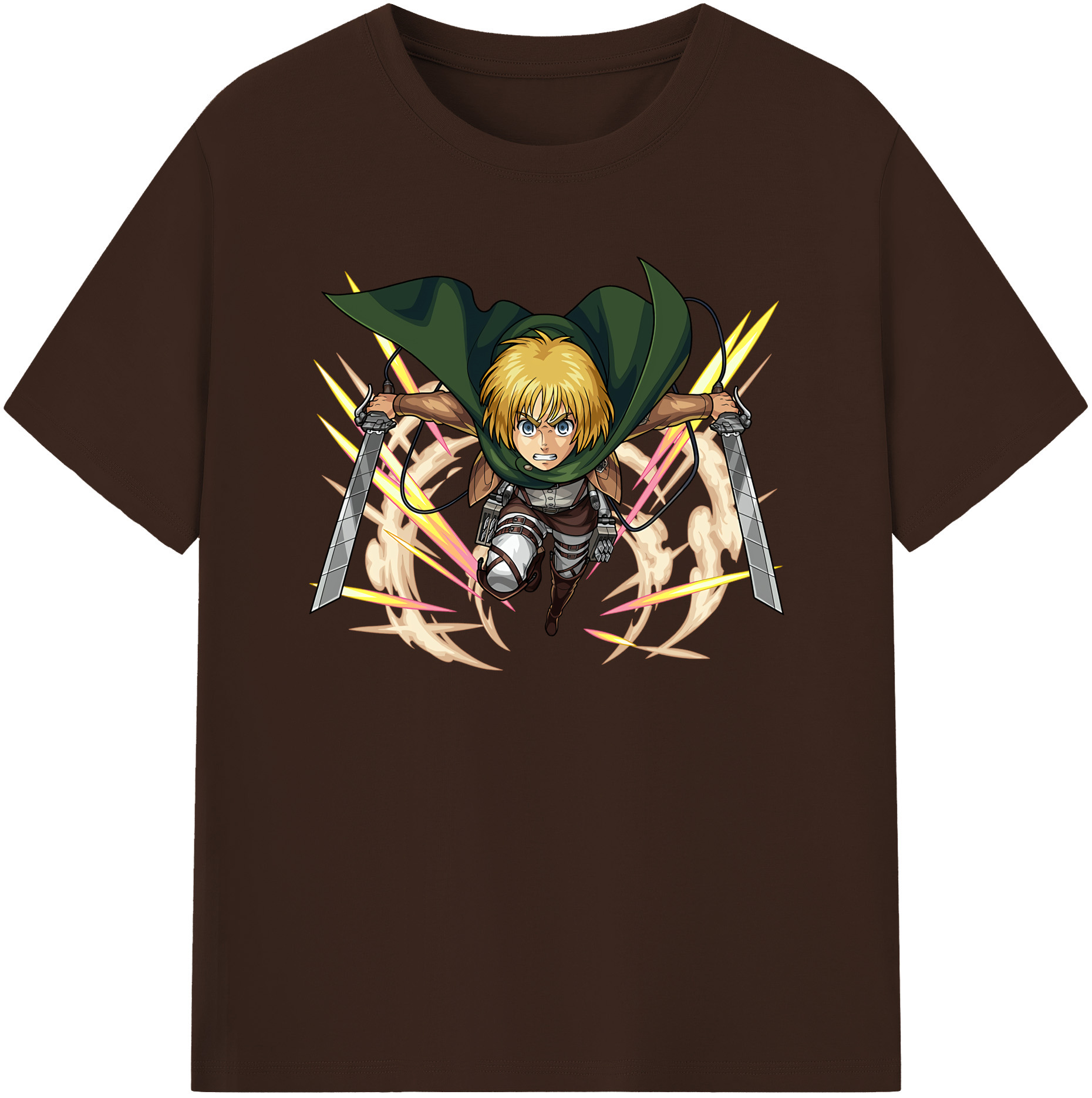 （画像用） 進撃の巨人 アルミン·アルレルト Attack on Titan Armin Arlert 綿100％半袖Tシャツ（フロントプリント）
