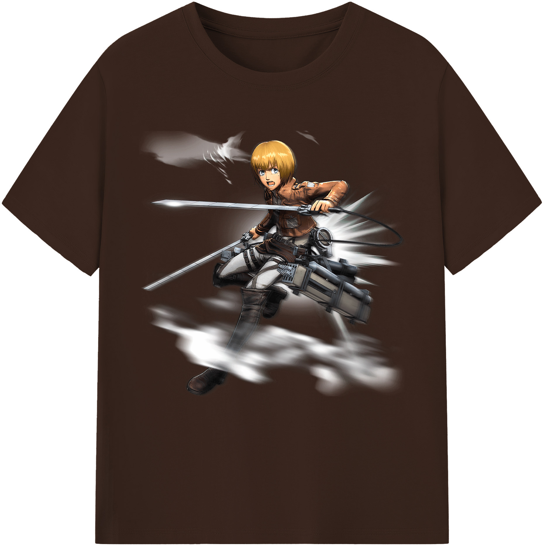 （画像用） 進撃の巨人 アルミン·アルレルト Attack on Titan Armin Arlert 綿100％半袖Tシャツ（フロントプリント）
