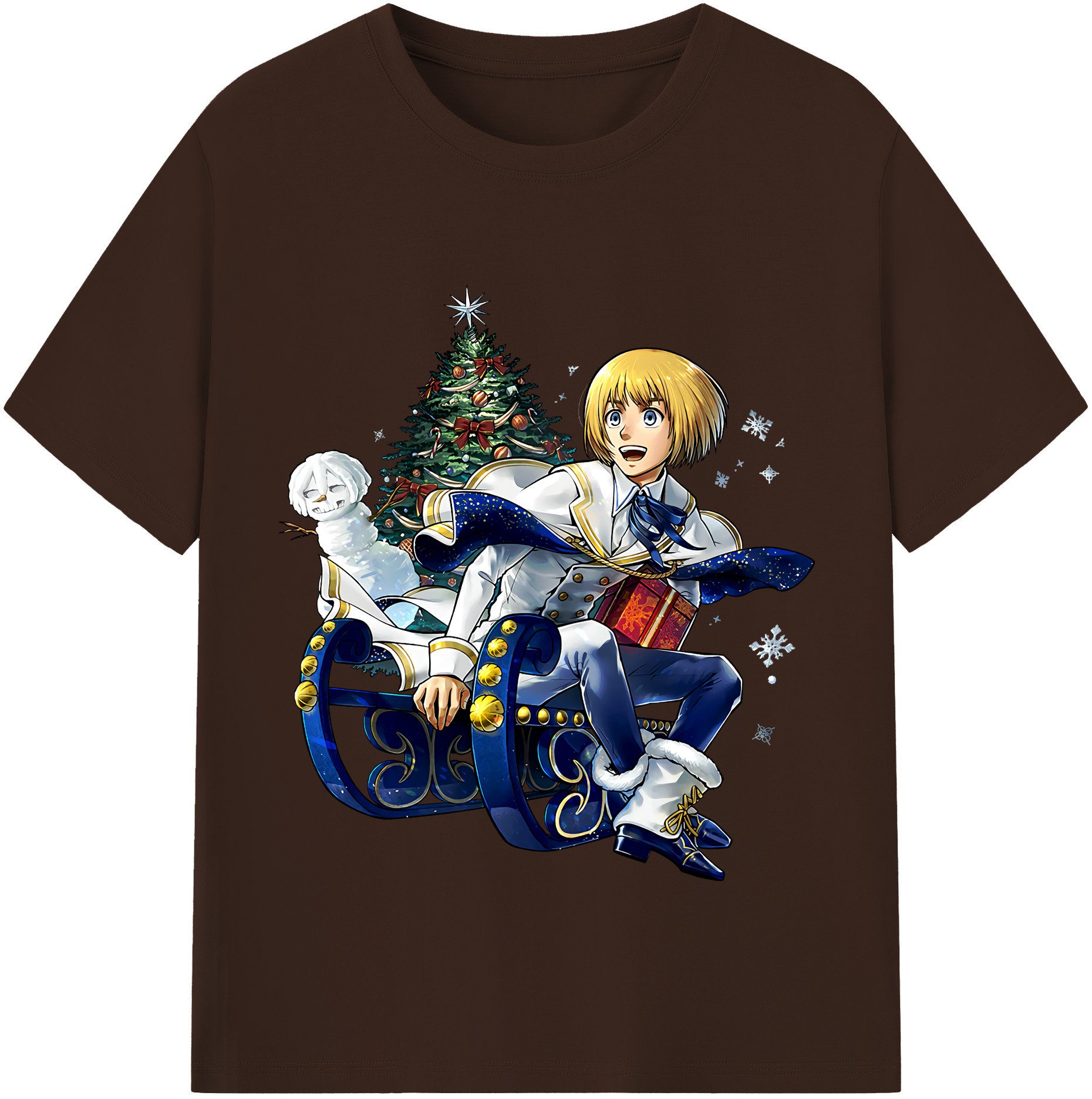 （画像用） 進撃の巨人 アルミン·アルレルト Attack on Titan Armin Arlert 綿100％半袖Tシャツ（フロントプリント）