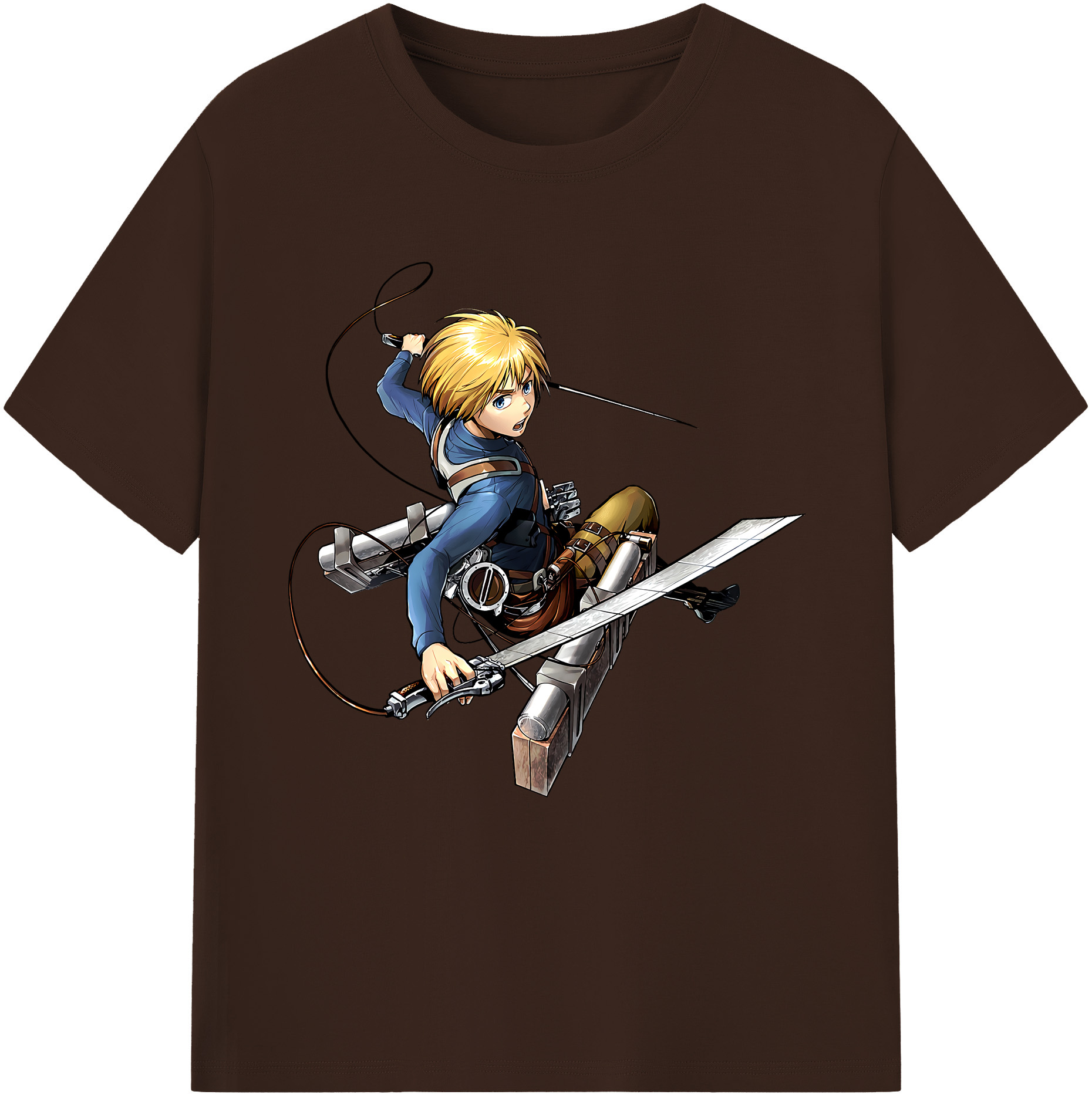 （画像用） 進撃の巨人 アルミン·アルレルト Attack on Titan Armin Arlert 綿100％半袖Tシャツ（フロントプリント）