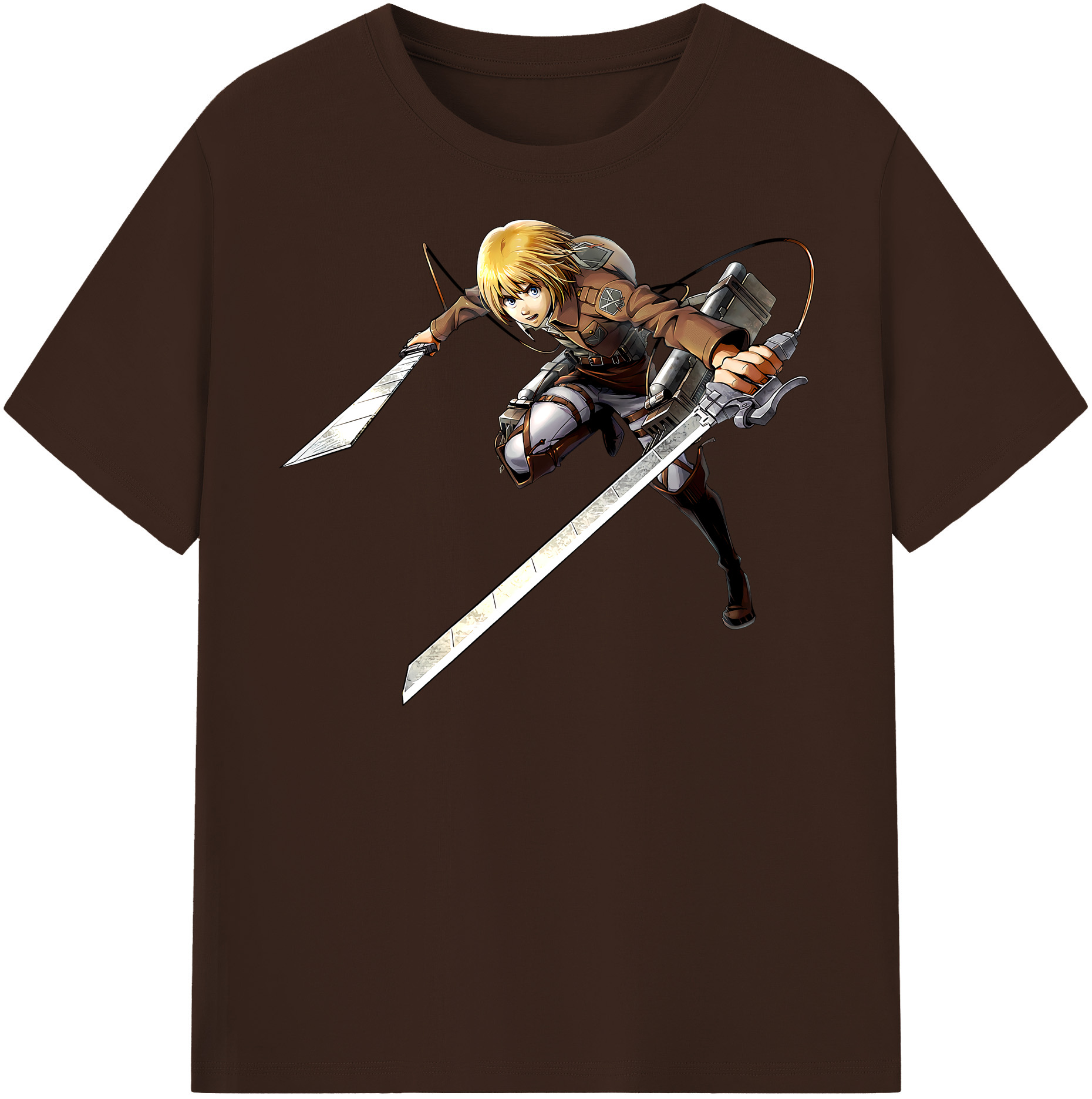 （画像用） 進撃の巨人 アルミン·アルレルト Attack on Titan Armin Arlert 綿100％半袖Tシャツ（フロントプリント）