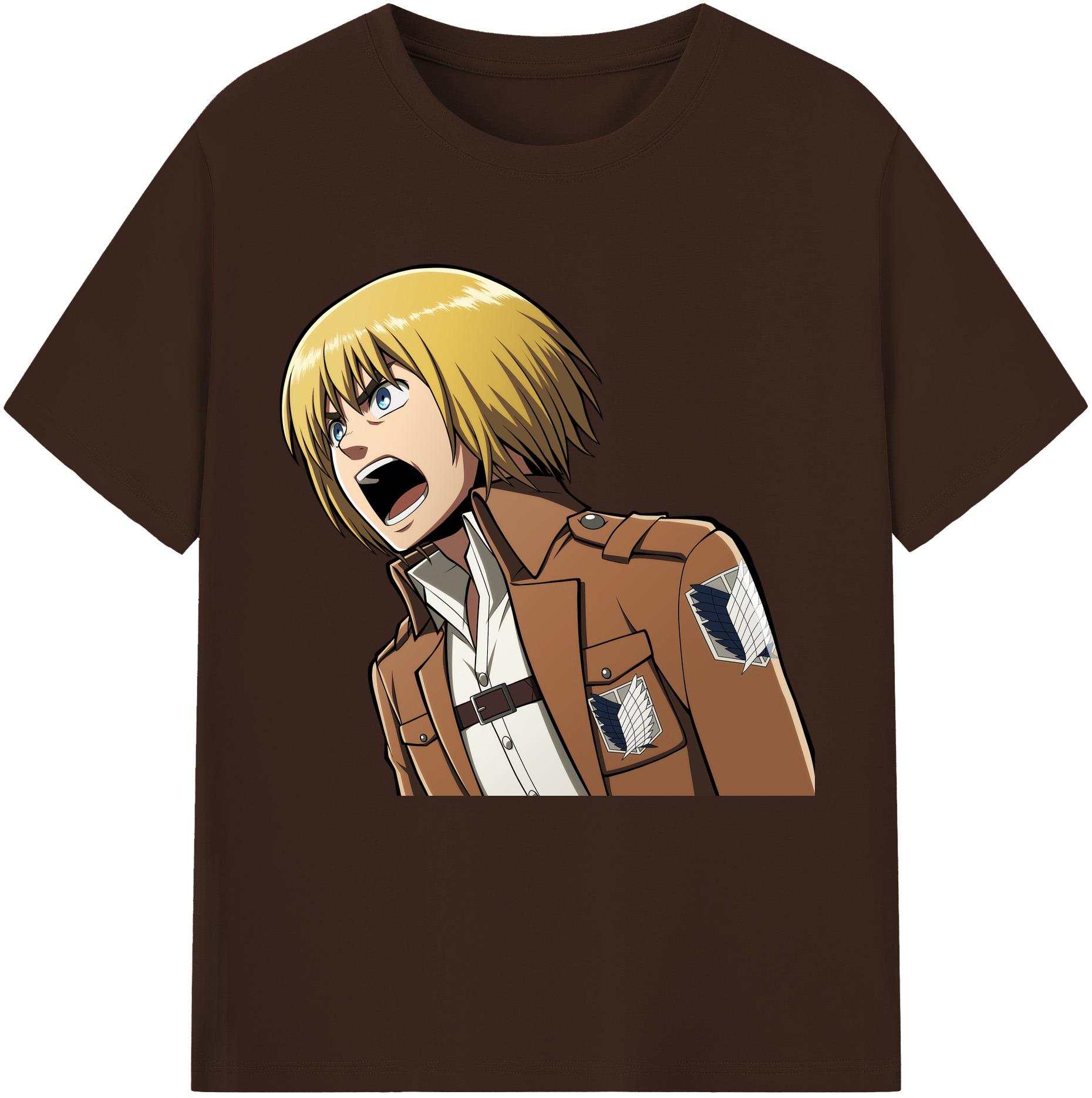 （画像用） 進撃の巨人 アルミン·アルレルト Attack on Titan Armin Arlert 綿100％半袖Tシャツ（フロントプリント）