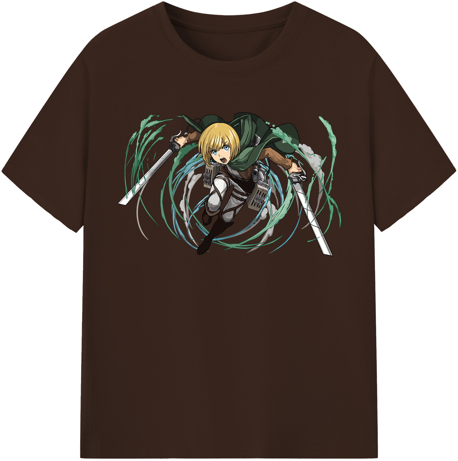 （画像用） 進撃の巨人 アルミン·アルレルト Attack on Titan Armin Arlert 綿100％半袖Tシャツ（フロントプリント）