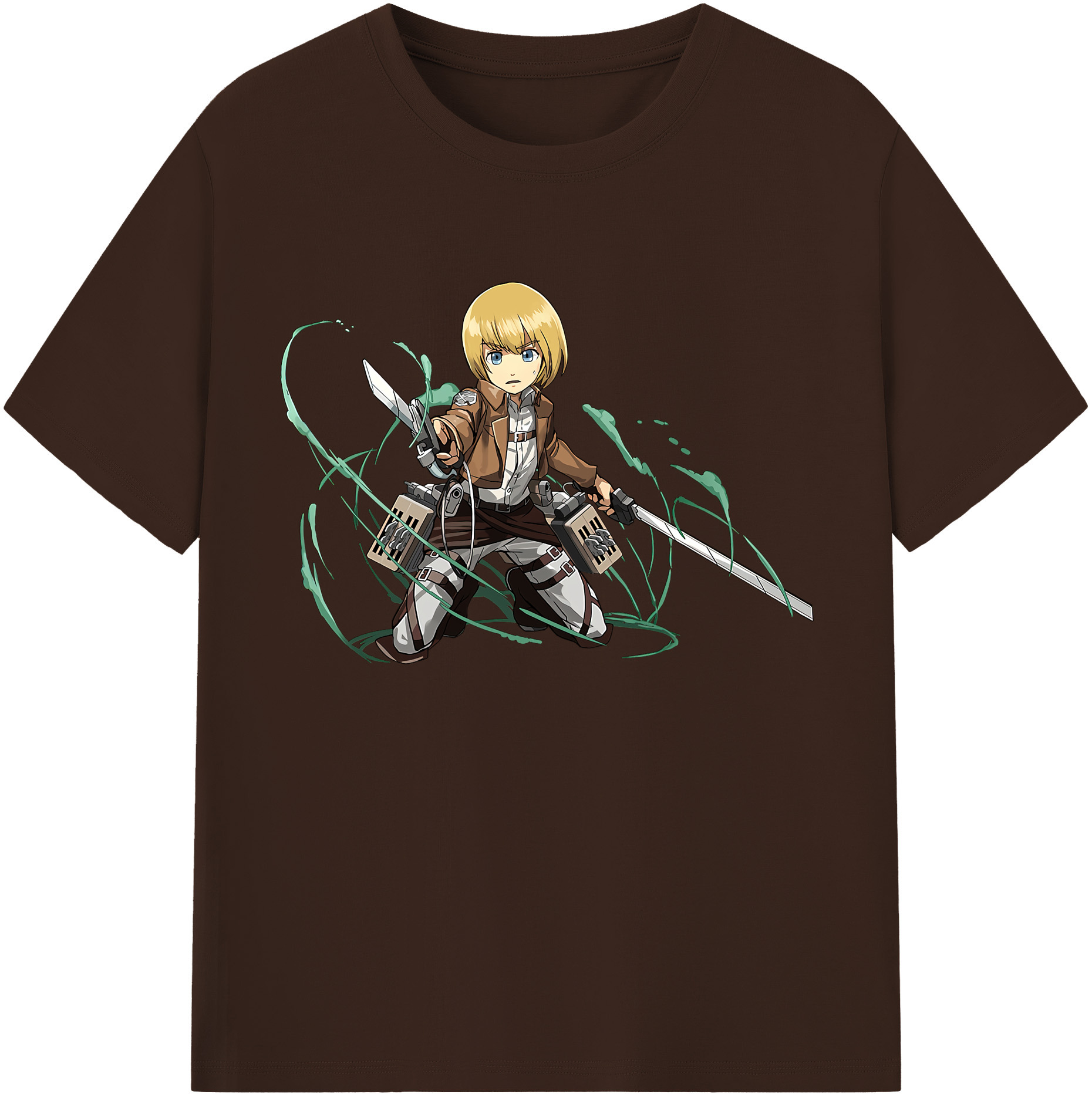 （画像用） 進撃の巨人 アルミン·アルレルト Attack on Titan Armin Arlert 綿100％半袖Tシャツ（フロントプリント）
