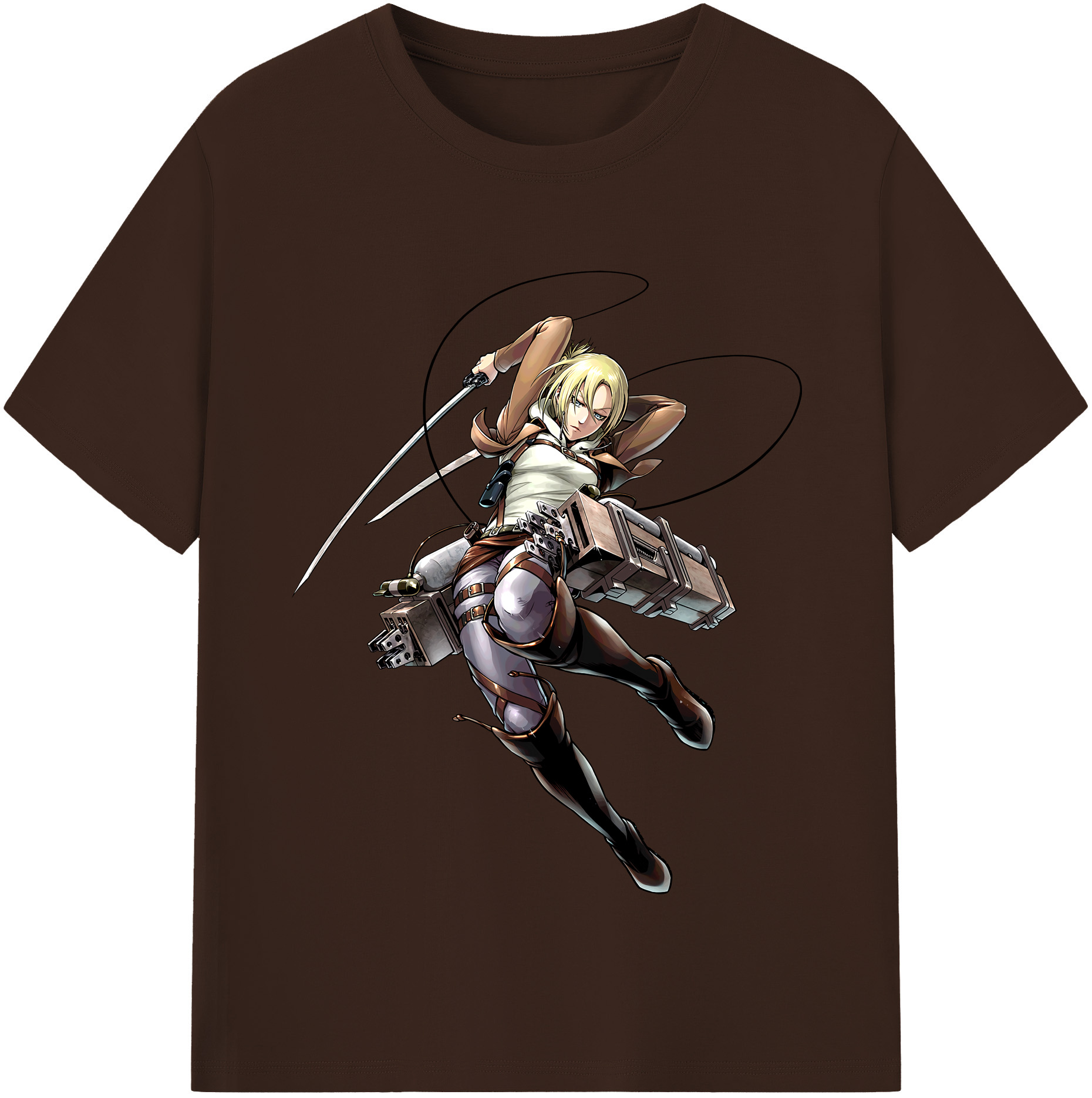 （画像用） 進撃の巨人 アニ・レオンハート Attack on Titan Annie Leonhart 綿100％半袖Tシャツ（フロントプリント）
