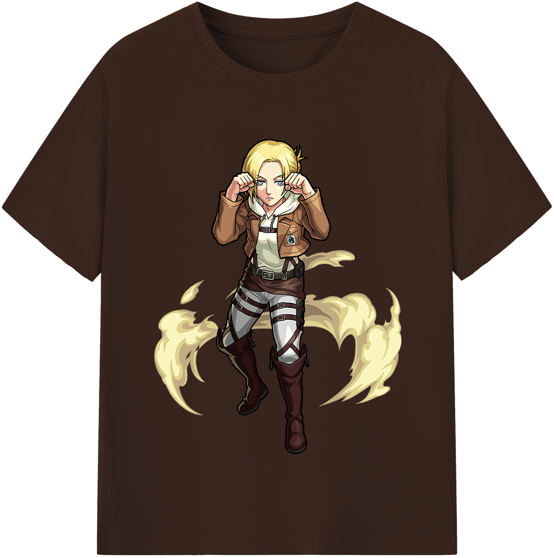 （画像用） 進撃の巨人 アニ・レオンハート Attack on Titan Annie Leonhart 綿100％半袖Tシャツ（フロントプリント）