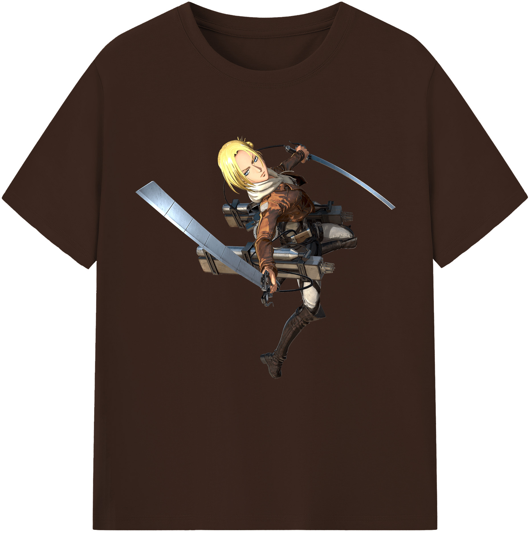 （画像用） 進撃の巨人 アニ・レオンハート Attack on Titan Annie Leonhart 綿100％半袖Tシャツ（フロントプリント）
