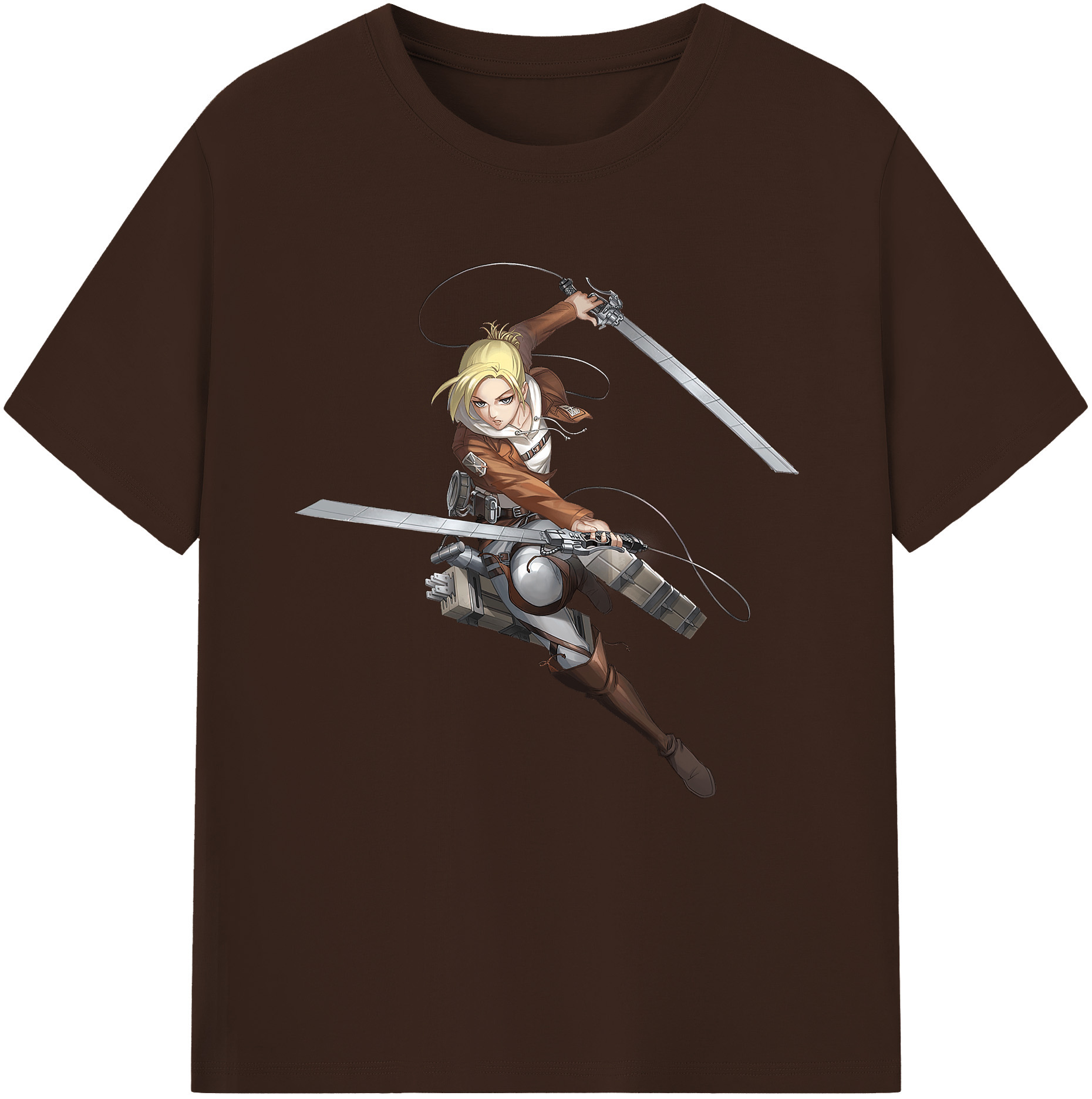 （画像用） 進撃の巨人 アニ・レオンハート Attack on Titan Annie Leonhart 綿100％半袖Tシャツ（フロントプリント）