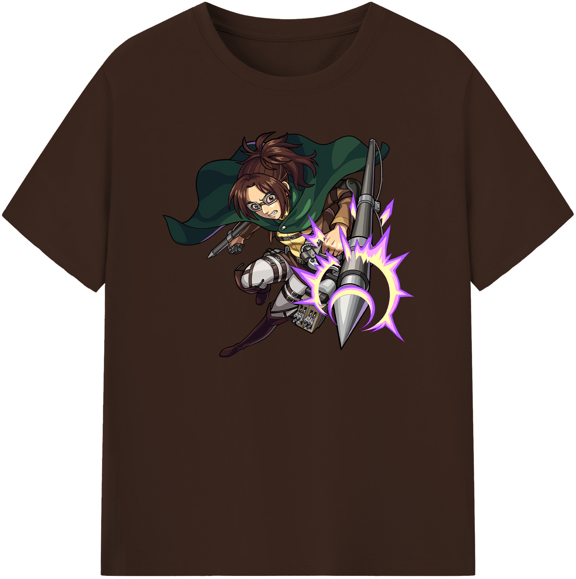 （画像用） 進撃の巨人 ハンジ·ゾエ Attack on Titan Hanji Zoe 綿100％半袖Tシャツ（フロントプリント）