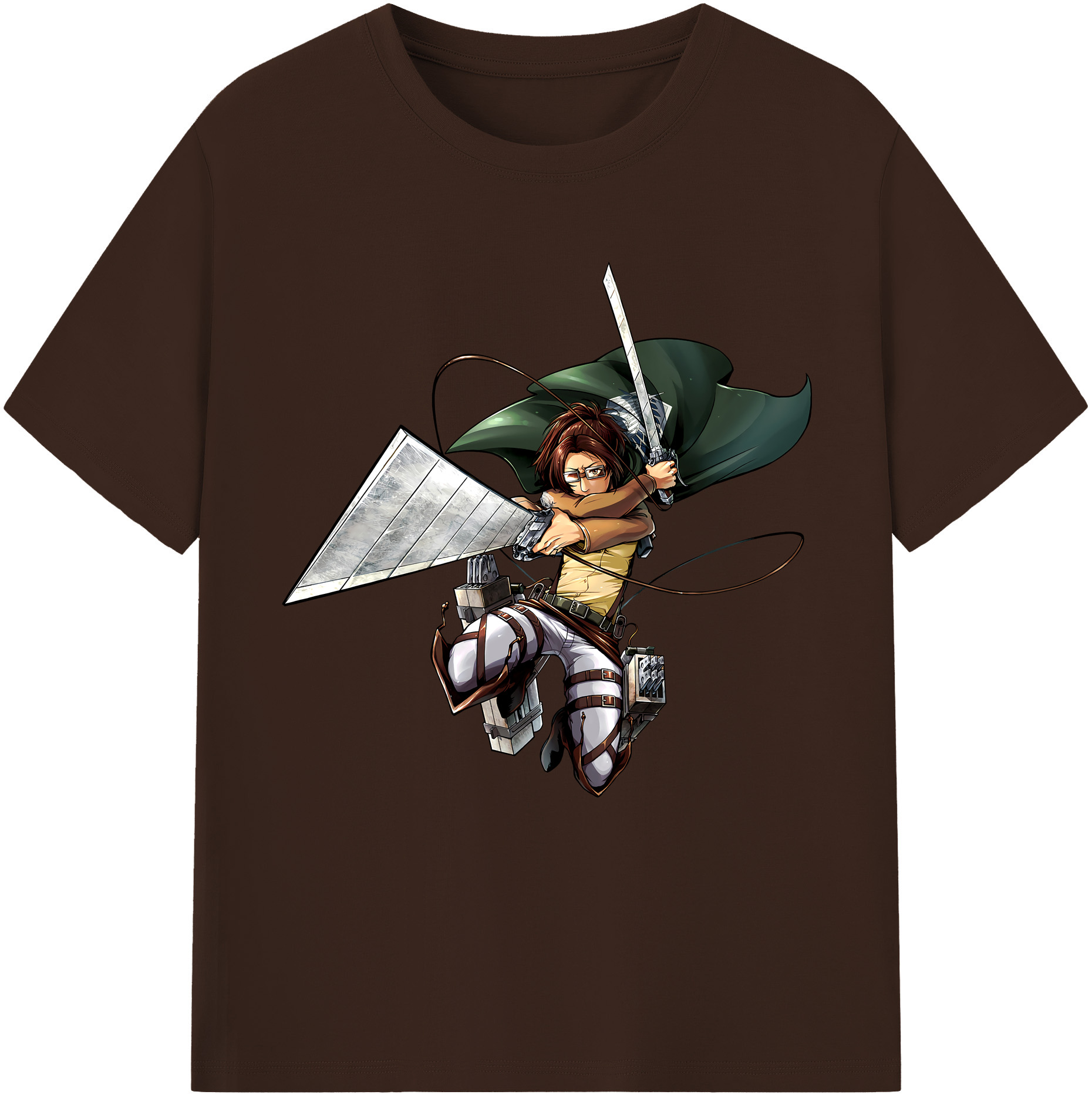 （画像用） 進撃の巨人 ハンジ·ゾエ Attack on Titan Hanji Zoe 綿100％半袖Tシャツ（フロントプリント）