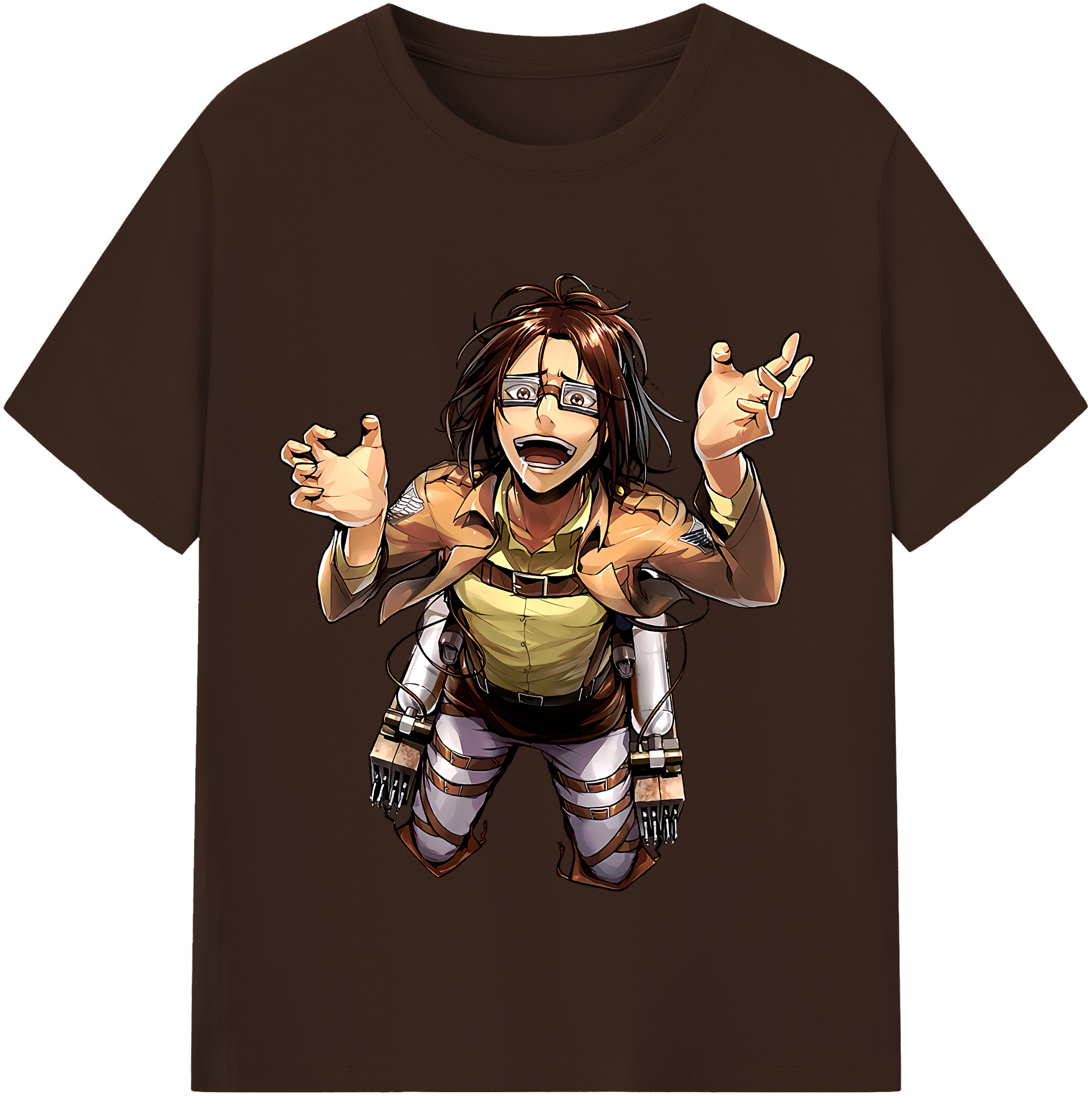 （画像用） 進撃の巨人 ハンジ·ゾエ Attack on Titan Hanji Zoe 綿100％半袖Tシャツ（フロントプリント）