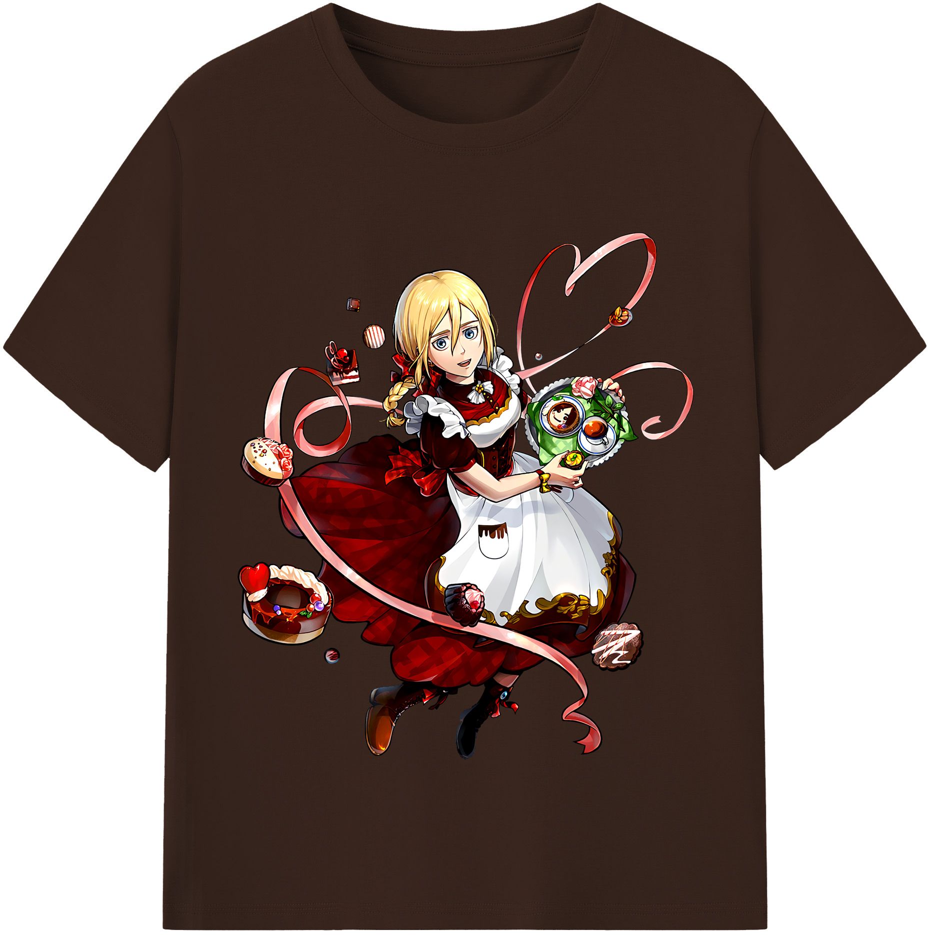 （画像用） 進撃の巨人 クリスタ·レンズ Attack on Titan Christa Lenz 綿100％半袖Tシャツ（フロントプリント）