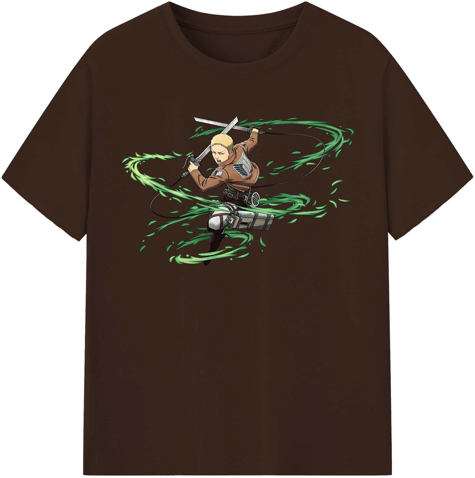 （画像用） 進撃の巨人 ライナー・ブラウン Attack on Titan Reiner Braun 綿100％半袖Tシャツ（フロントプリント）