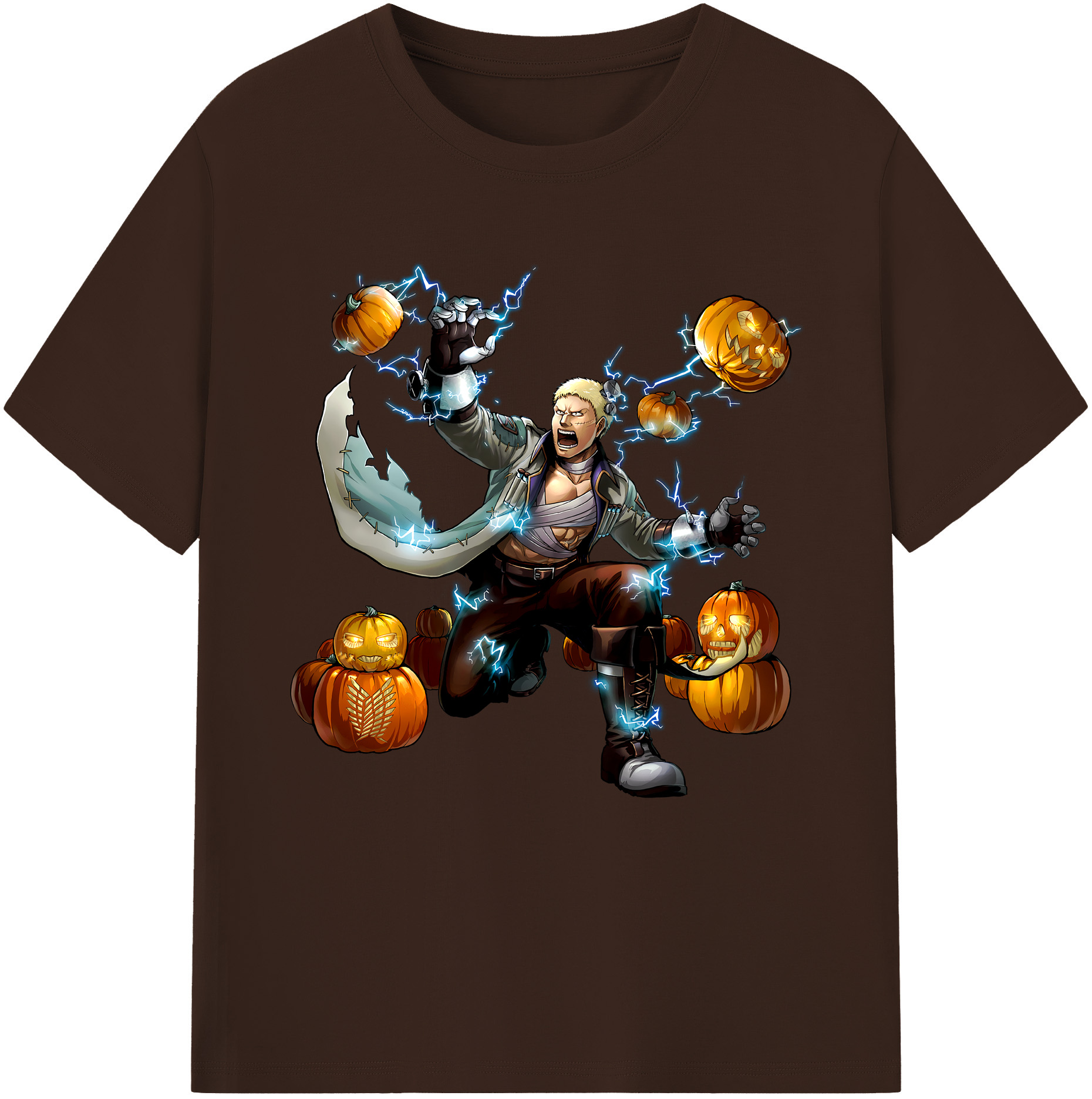 （画像用） 進撃の巨人 ライナー・ブラウン Attack on Titan Reiner Braun 綿100％半袖Tシャツ（フロントプリント）