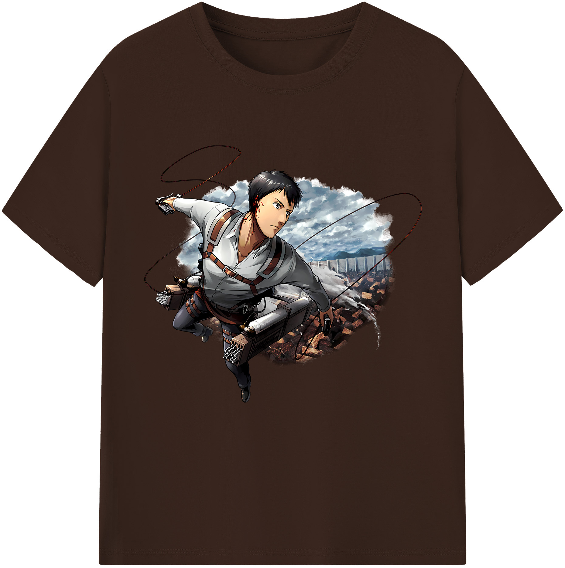 （画像用） 進撃の巨人 ベルトルト・フーバー Attack on Titan Bertholdt Hoover 綿100％半袖Tシャツ（フロントプリント）