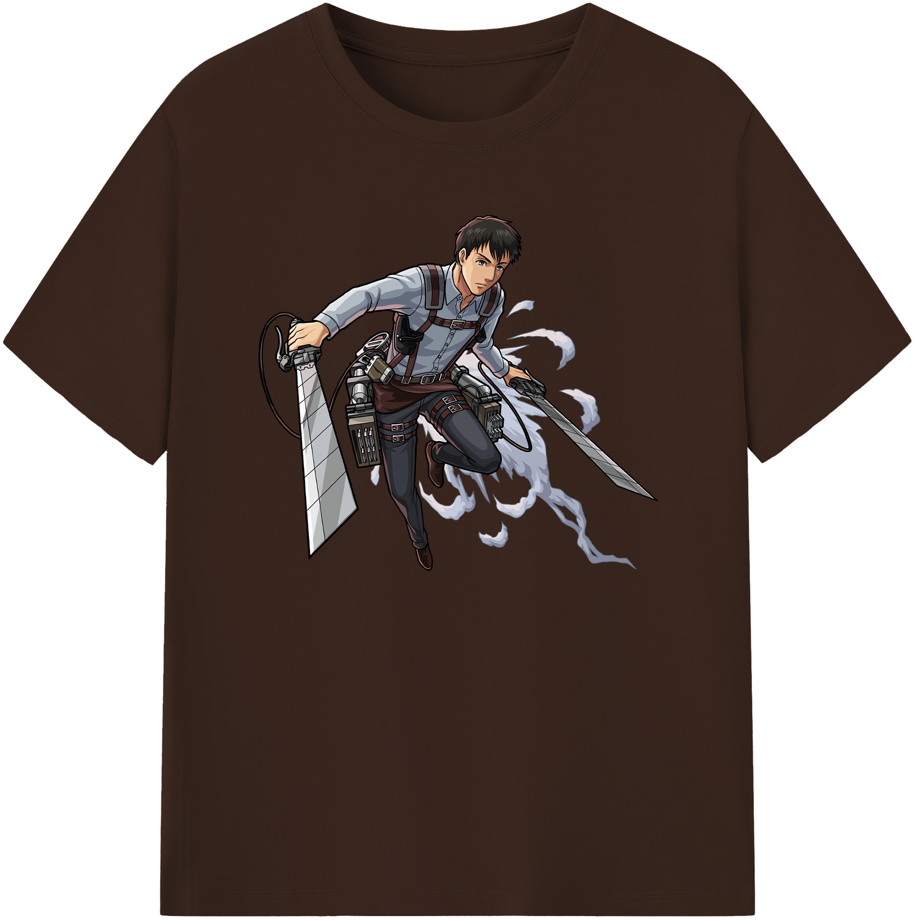 （画像用） 進撃の巨人 ベルトルト・フーバー Attack on Titan Bertholdt Hoover 綿100％半袖Tシャツ（フロントプリント）