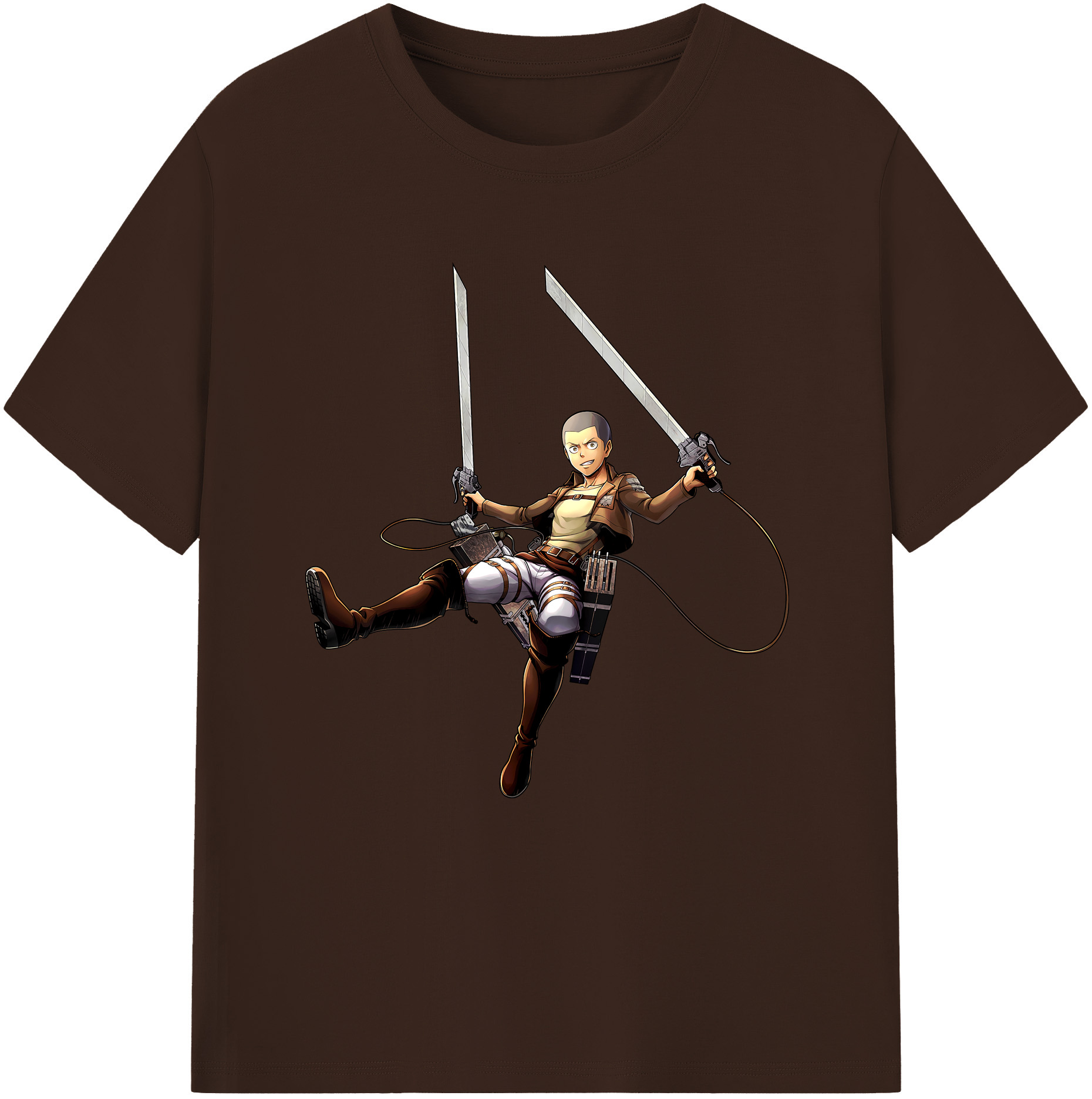 （画像用） 進撃の巨人 コニー·スプリンガー Attack on Titan Connie Springer 綿100％半袖Tシャツ（フロントプリント）