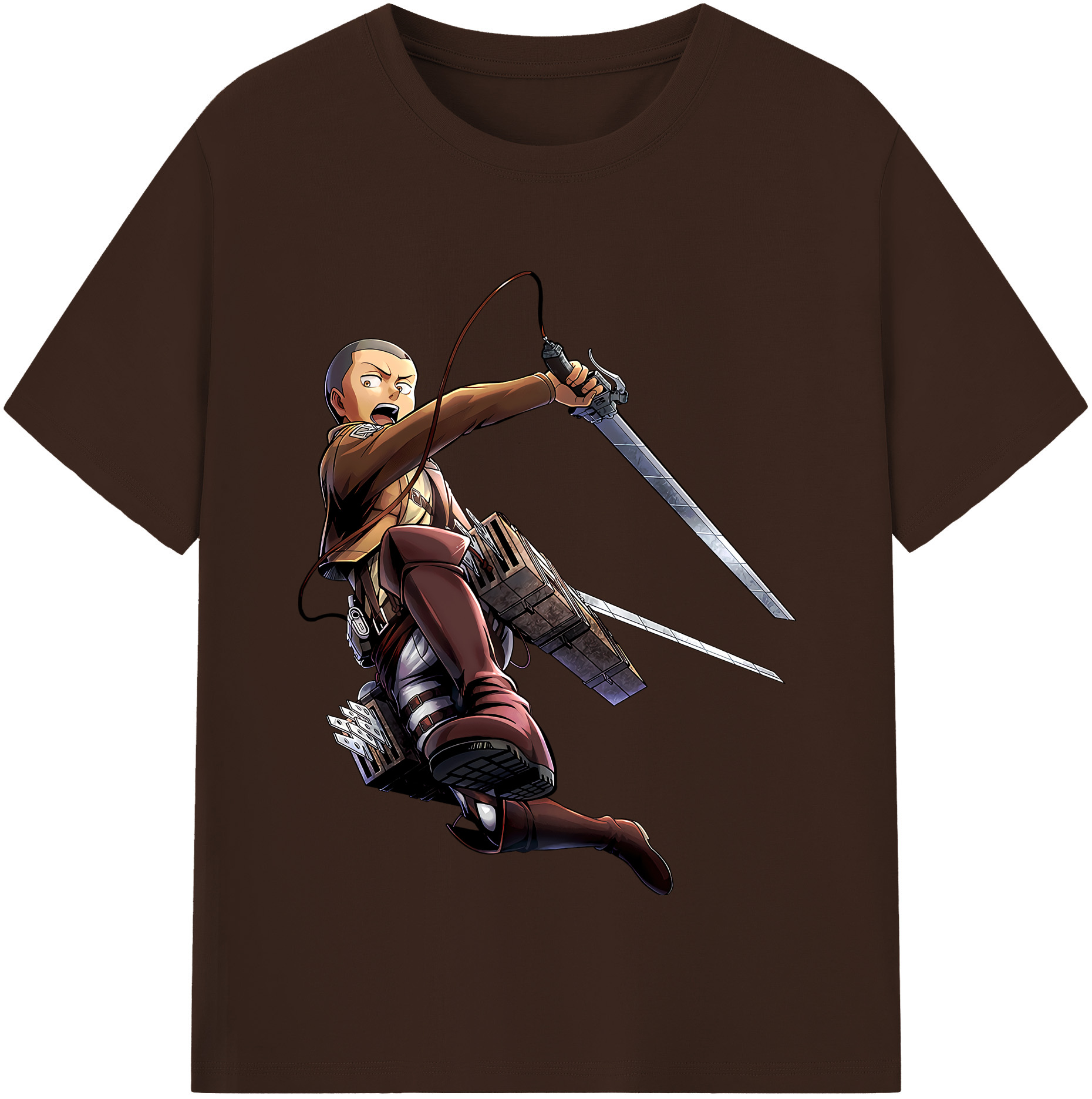 （画像用） 進撃の巨人 コニー·スプリンガー Attack on Titan Connie Springer 綿100％半袖Tシャツ（フロントプリント）