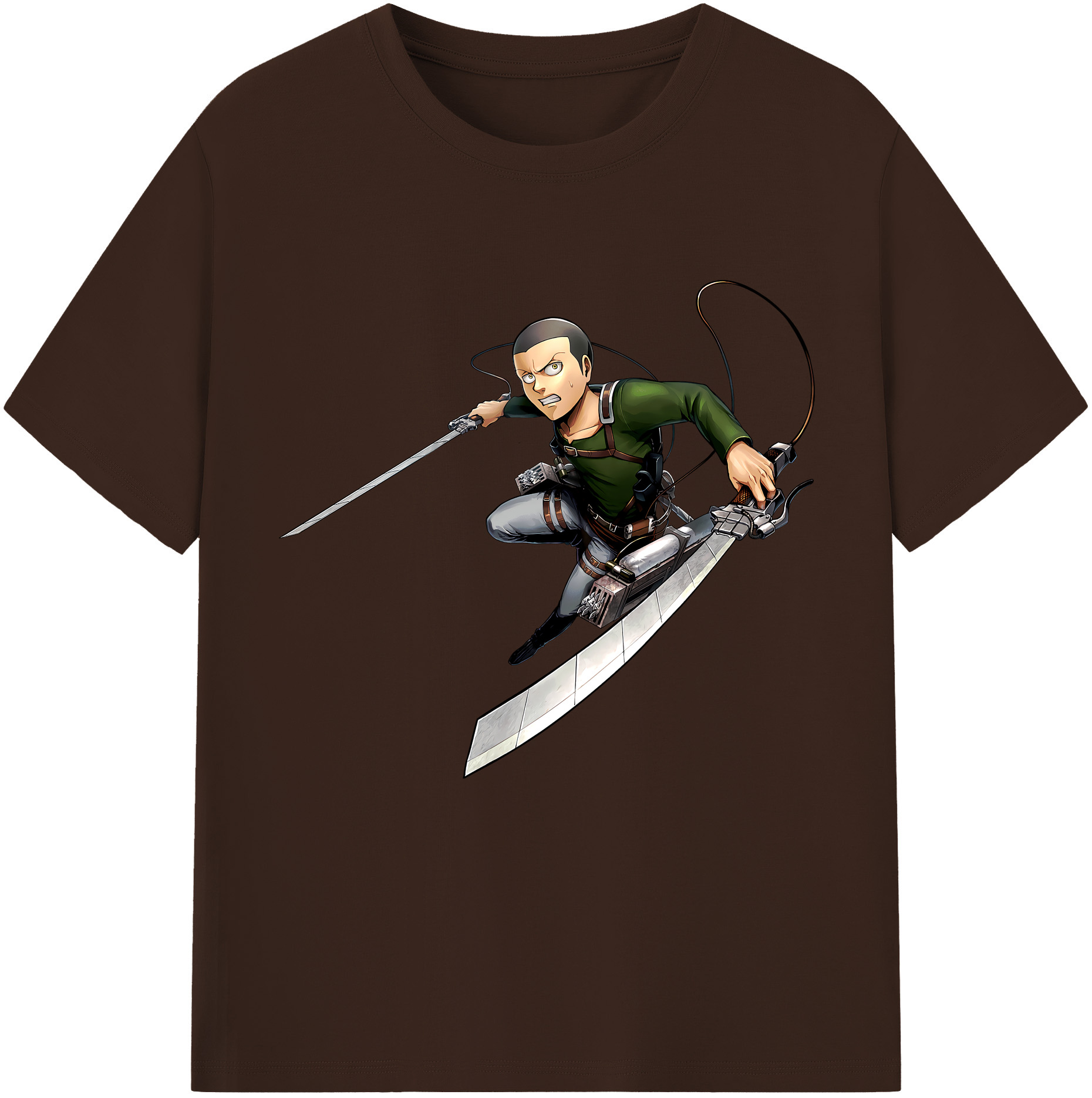 （画像用） 進撃の巨人 コニー·スプリンガー Attack on Titan Connie Springer 綿100％半袖Tシャツ（フロントプリント）