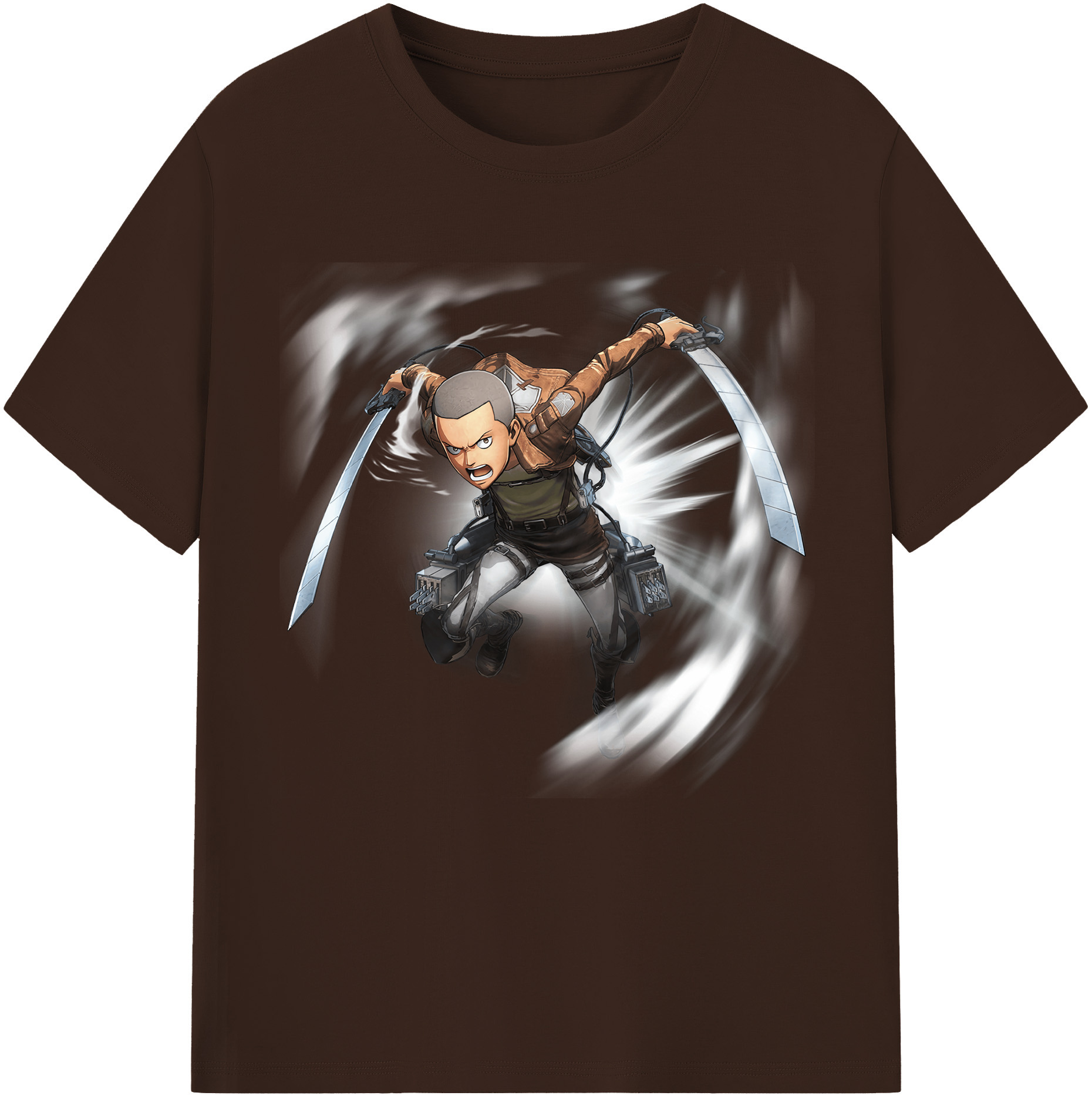 （画像用） 進撃の巨人 コニー·スプリンガー Attack on Titan Connie Springer 綿100％半袖Tシャツ（フロントプリント）