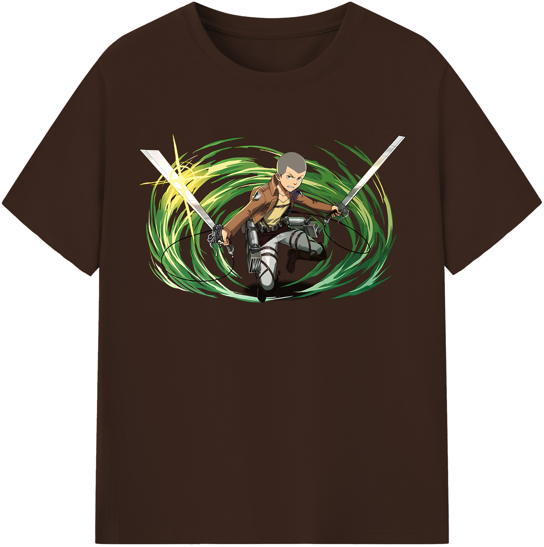（画像用） 進撃の巨人 コニー·スプリンガー Attack on Titan Connie Springer 綿100％半袖Tシャツ（フロントプリント）