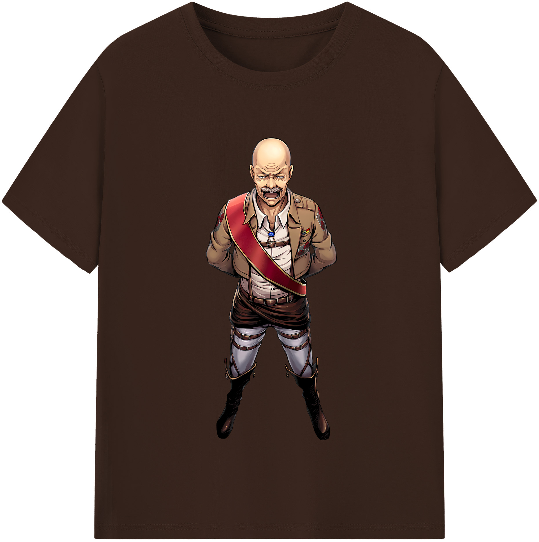 （画像用） 進撃の巨人 ドット·ピクシス Attack on Titan Dot Pixis 綿100％半袖Tシャツ（フロントプリント）