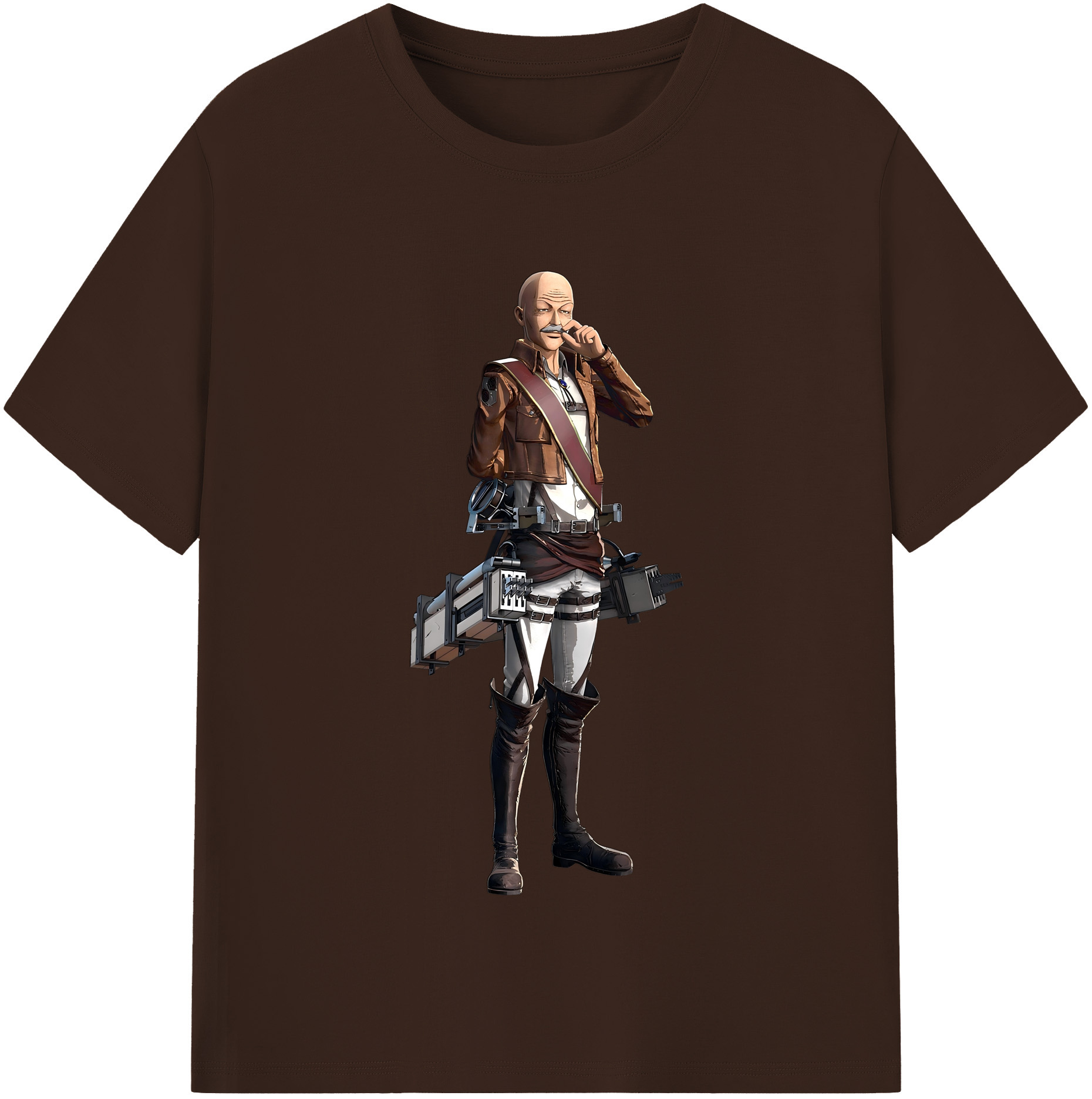 （画像用） 進撃の巨人 ドット·ピクシス Attack on Titan Dot Pixis 綿100％半袖Tシャツ（フロントプリント）