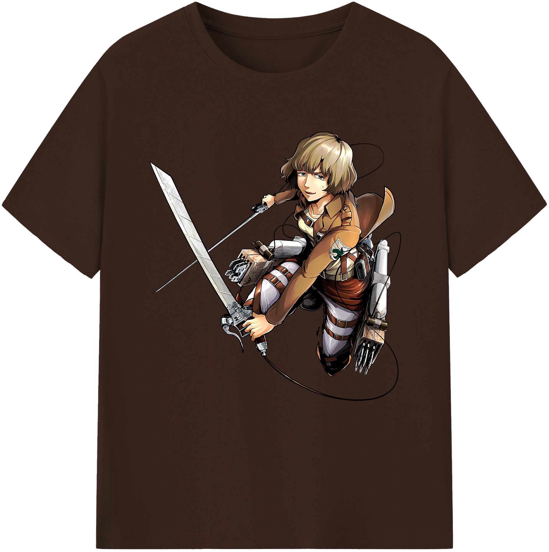 （画像用） 進撃の巨人 ヒツチ Attack on Titan Hitch 綿100％半袖Tシャツ（フロントプリント）