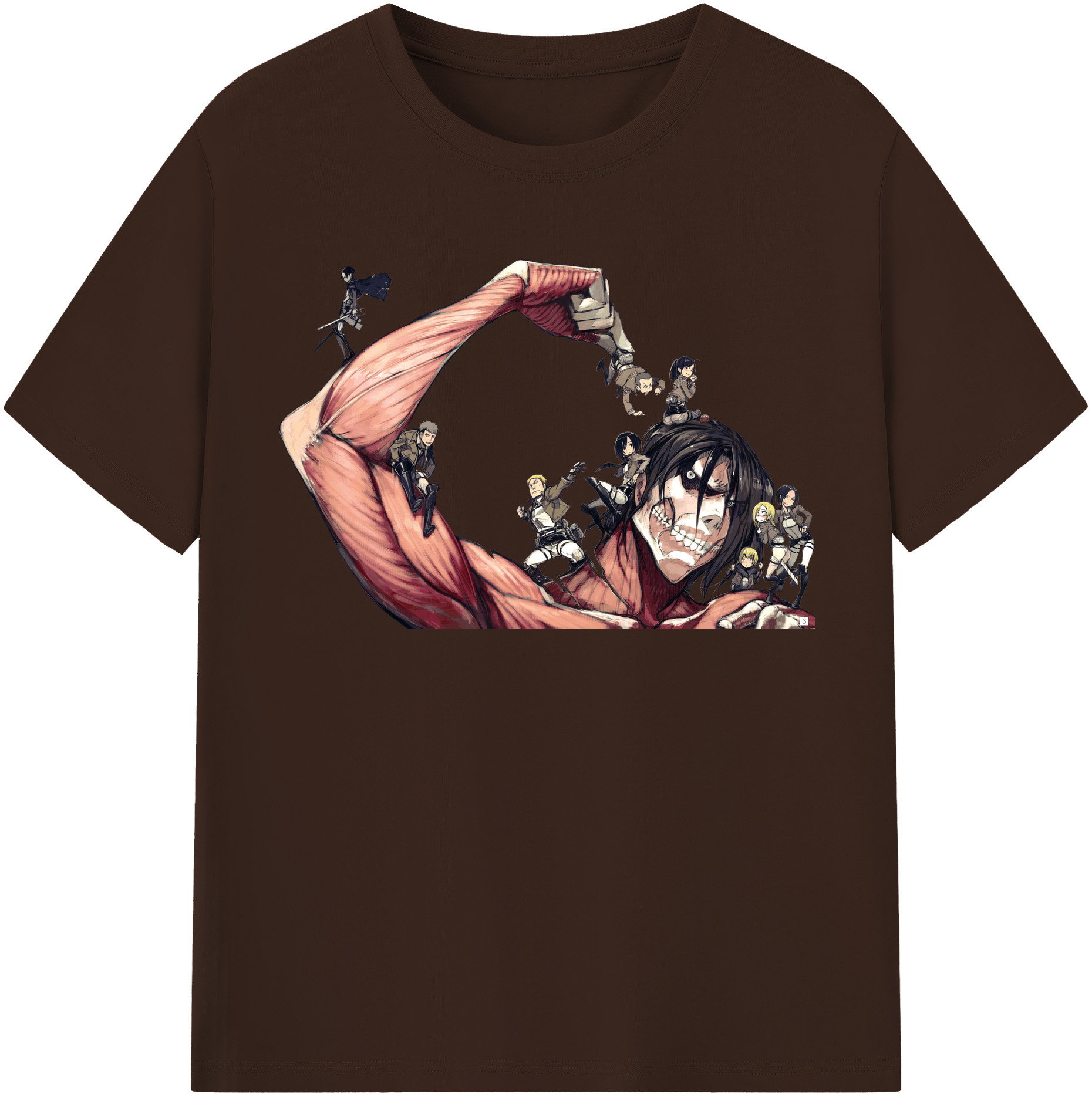 （画像用） 進撃の巨人 Attack on Titan 綿100％半袖Tシャツ（フロントプリント）