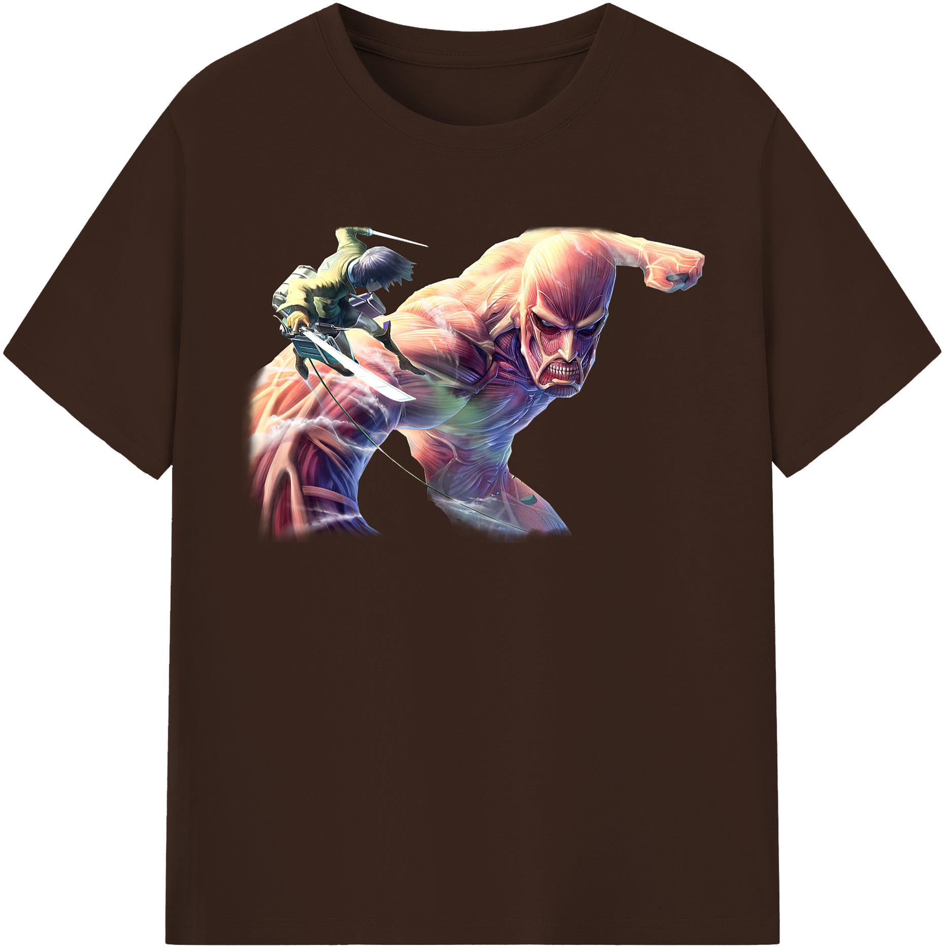 （画像用） 進撃の巨人 Attack on Titan 綿100％半袖Tシャツ（フロントプリント）