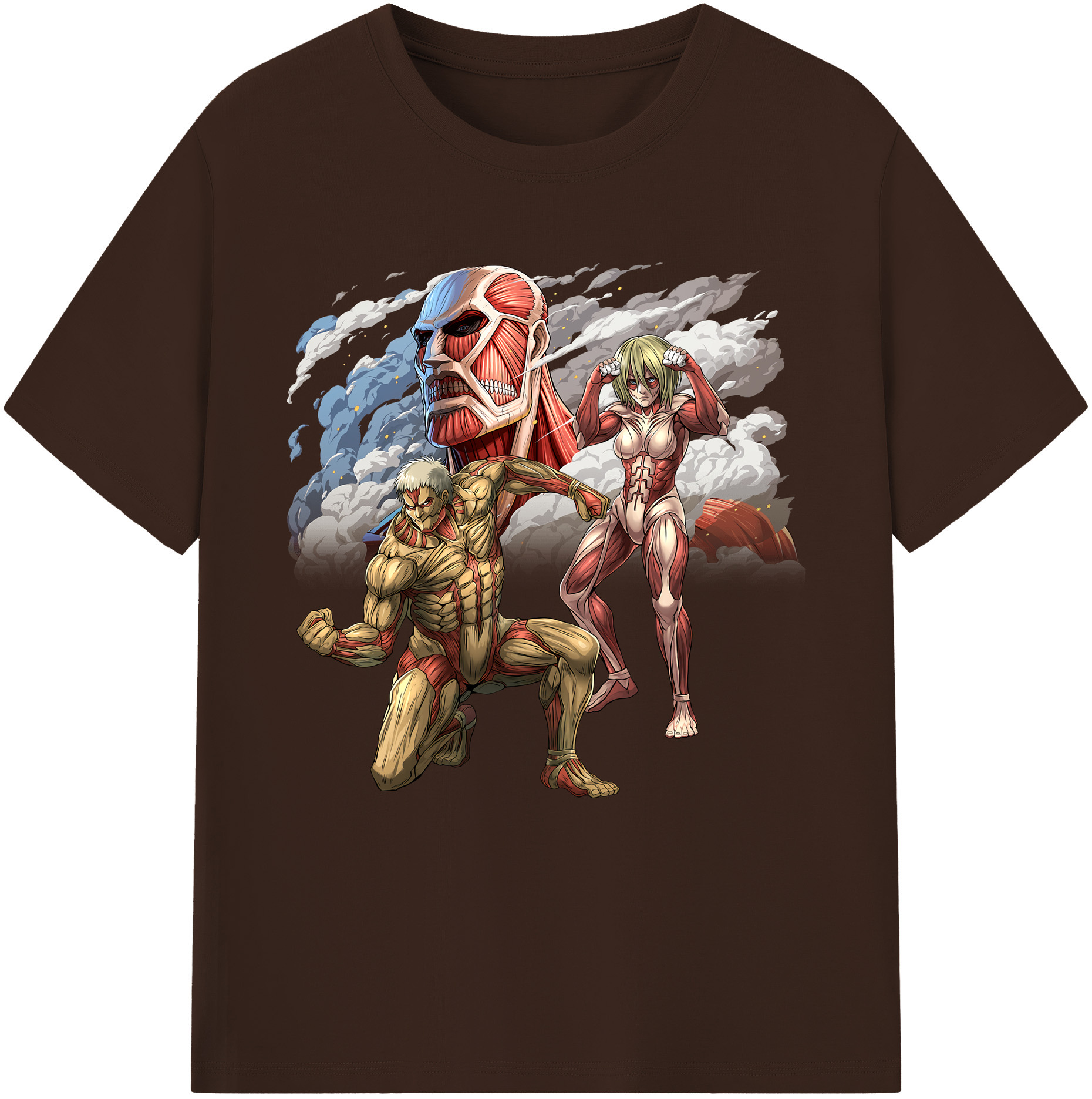 （画像用） 進撃の巨人 Attack on Titan 綿100％半袖Tシャツ（フロントプリント）