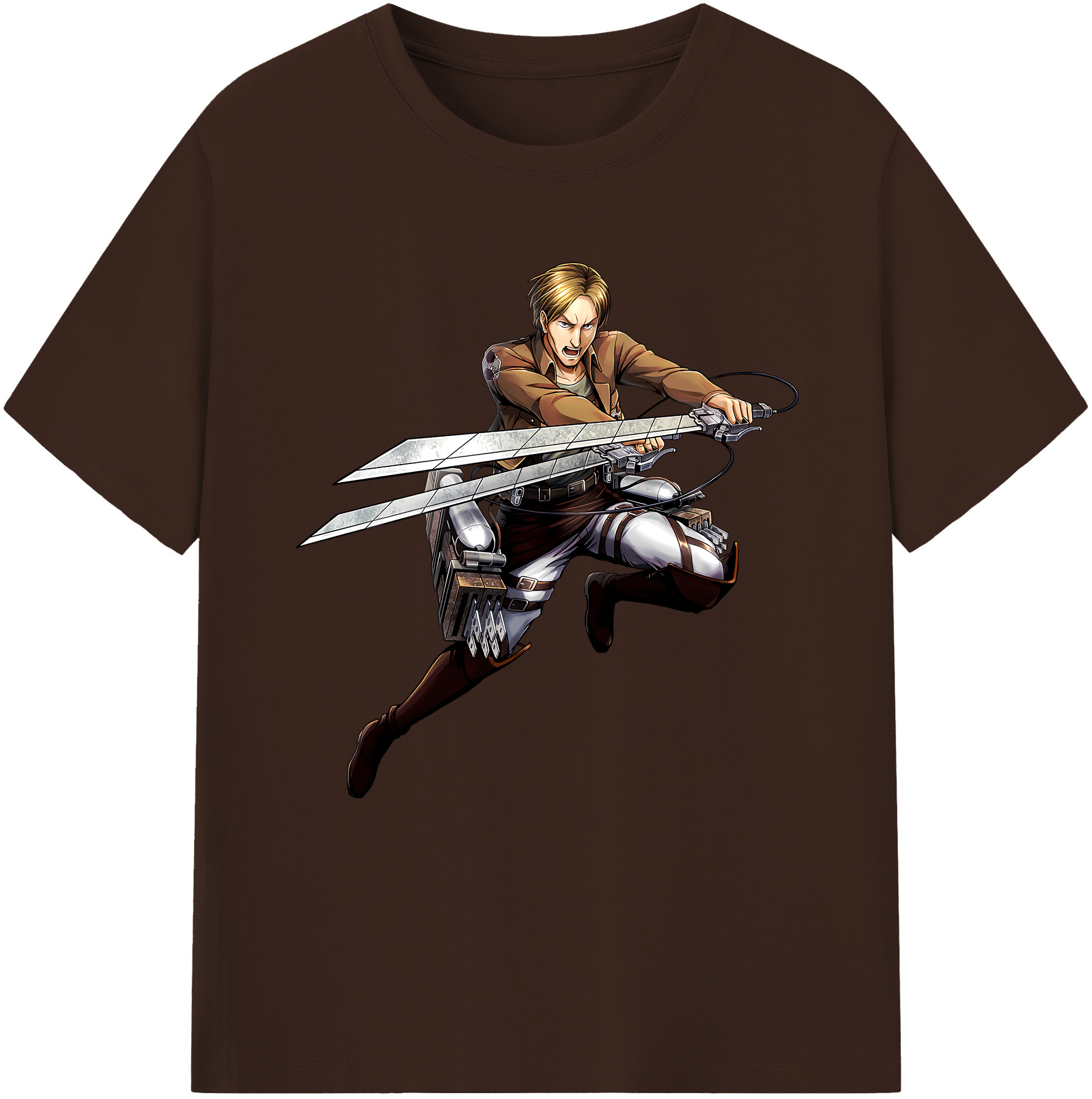 （画像用） 進撃の巨人 Attack on Titan 綿100％半袖Tシャツ（フロントプリント）