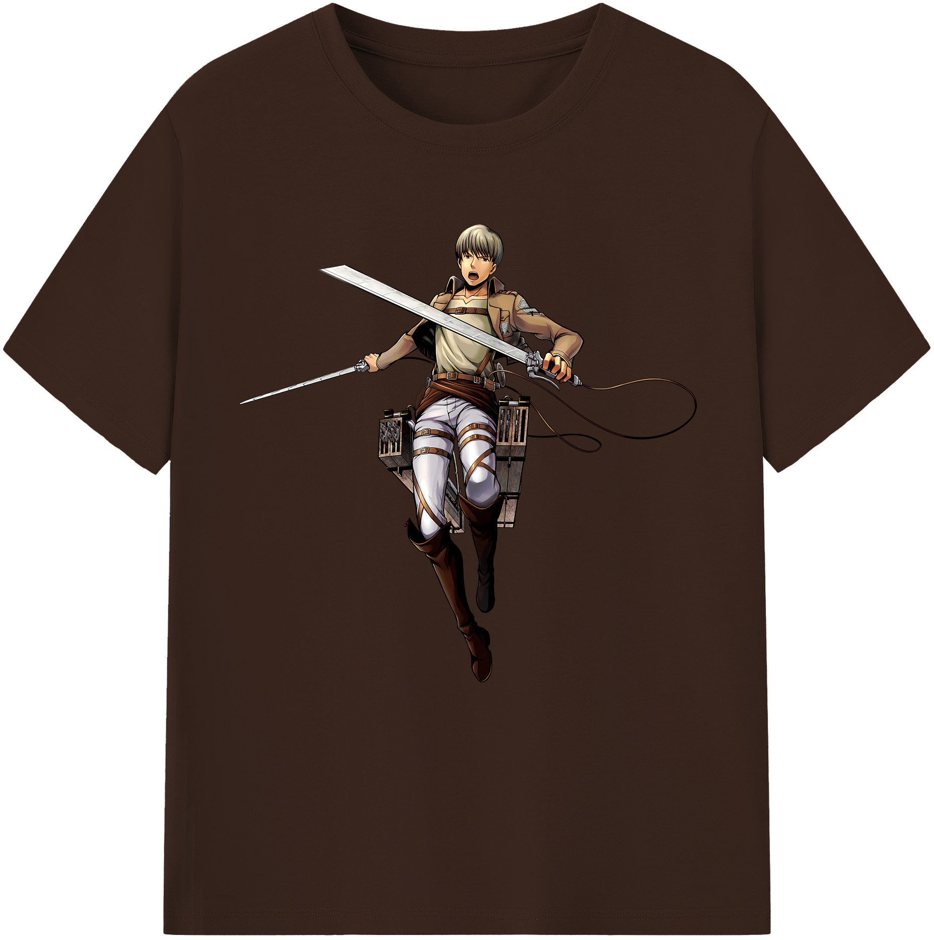 （画像用） 進撃の巨人 Attack on Titan 綿100％半袖Tシャツ（フロントプリント）
