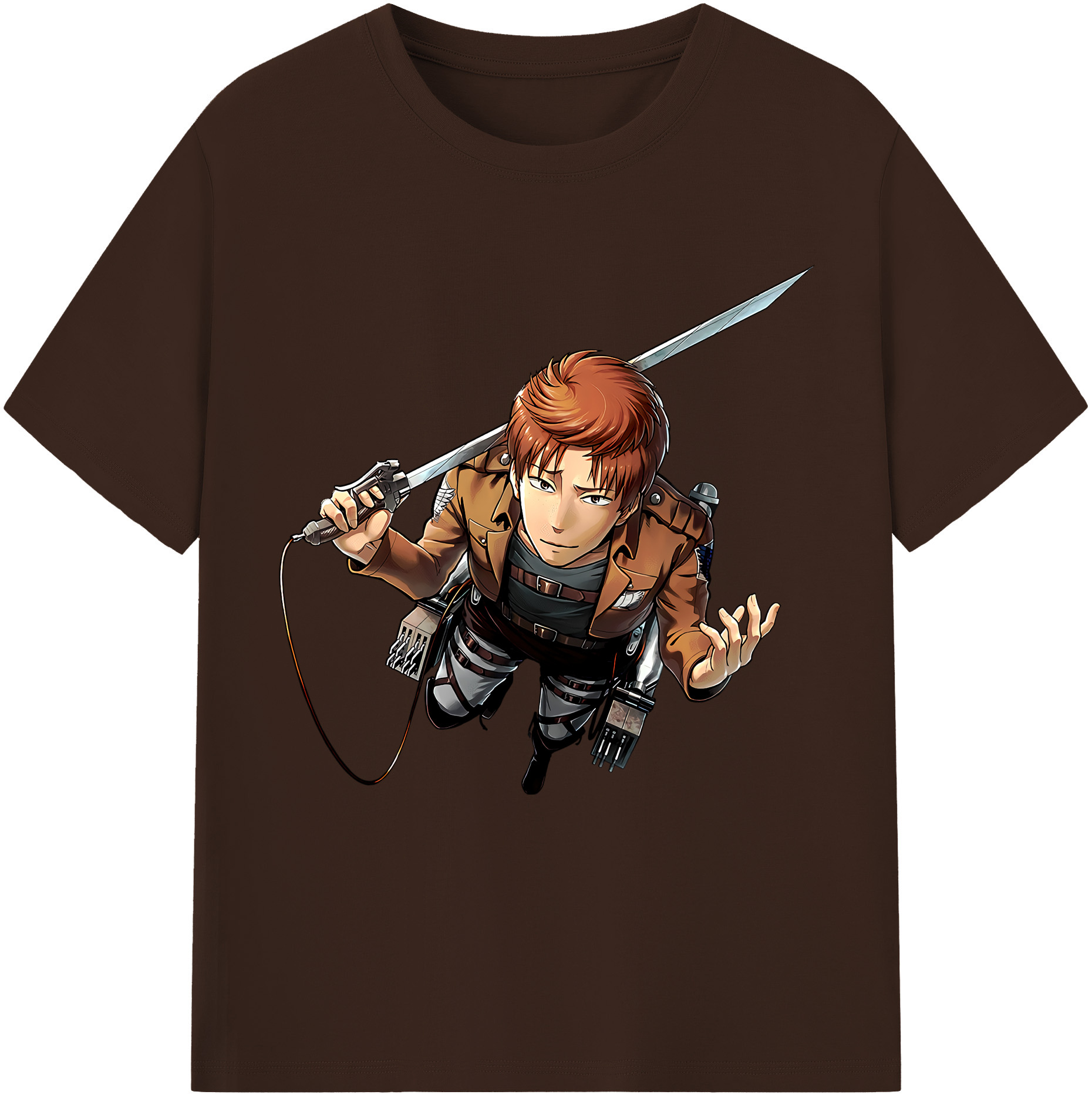 （画像用） 進撃の巨人 Attack on Titan 綿100％半袖Tシャツ（フロントプリント）