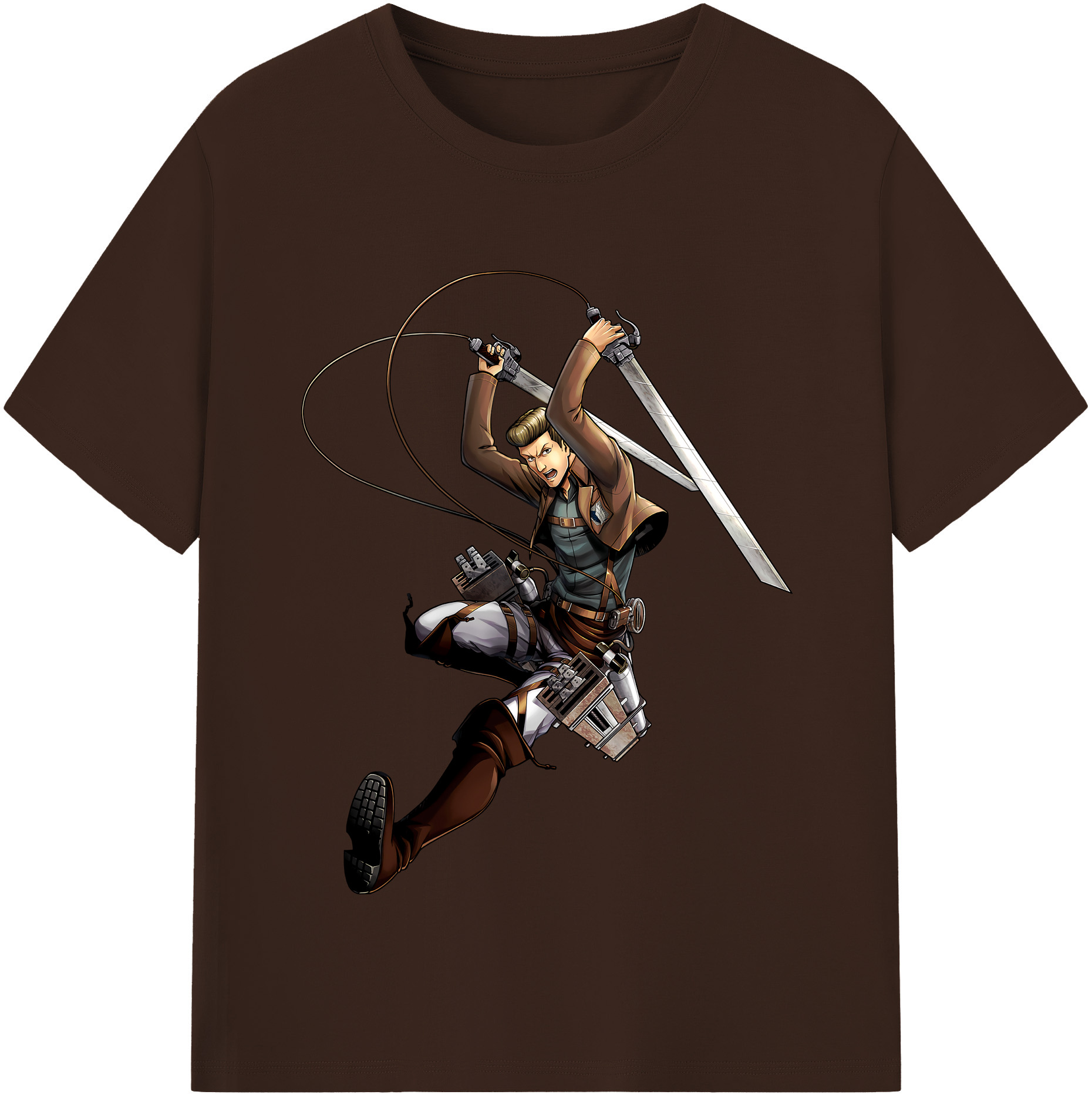 （画像用） 進撃の巨人 Attack on Titan 綿100％半袖Tシャツ（フロントプリント）