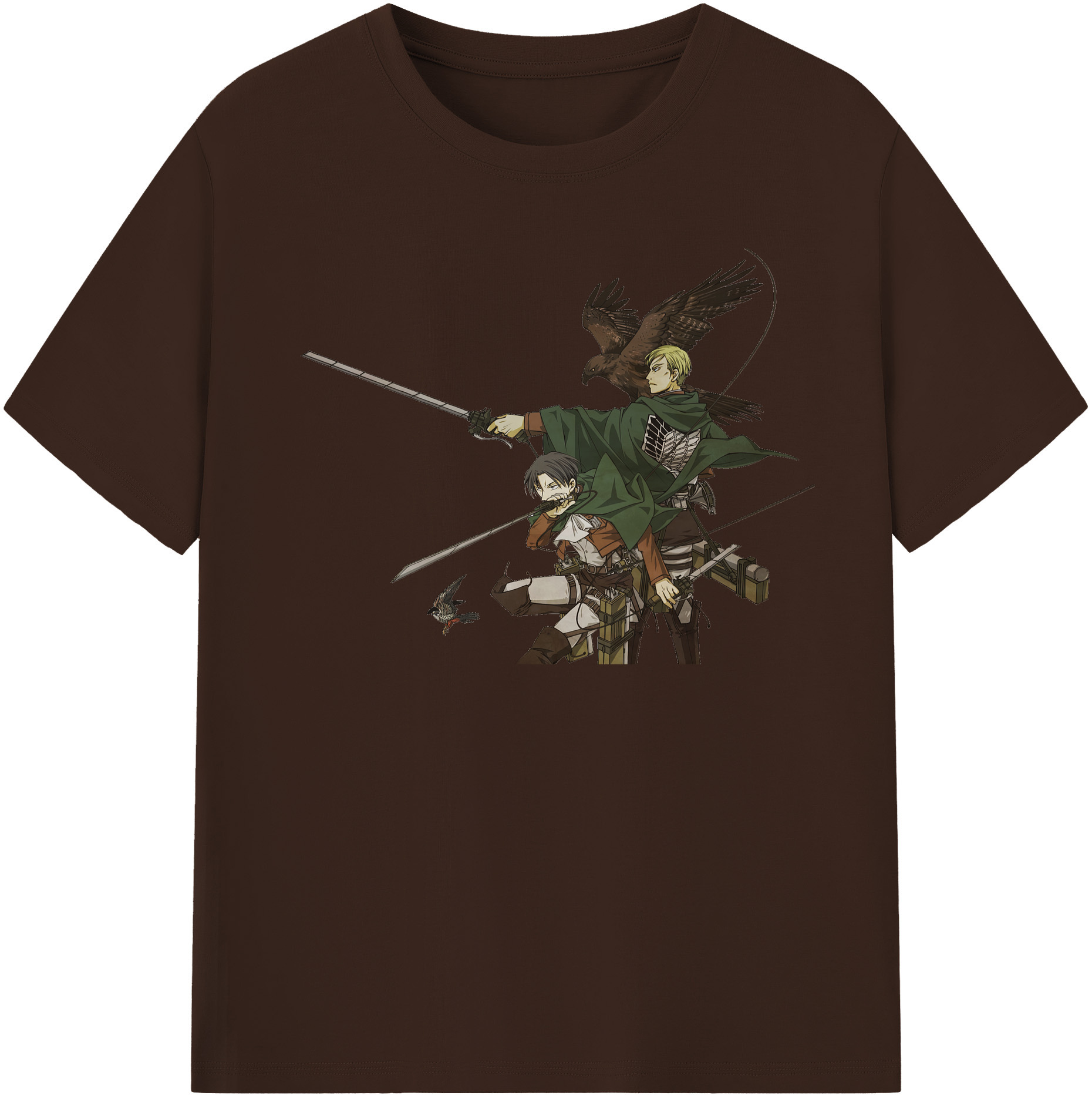 （画像用） 進撃の巨人 Attack on Titan 綿100％半袖Tシャツ（フロントプリント）